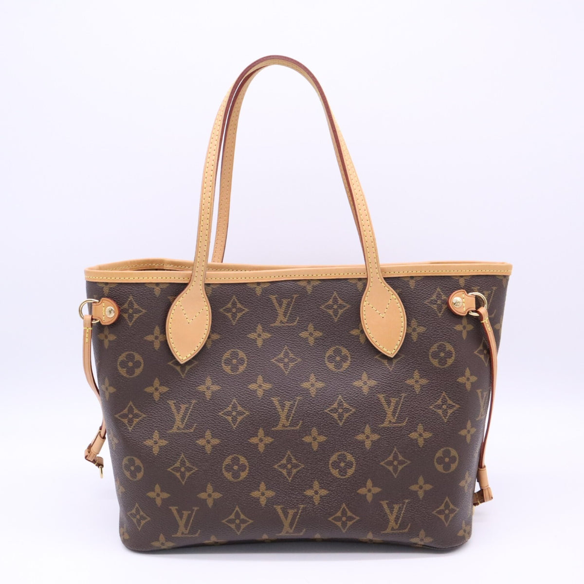 Louis Vuitton Monogram Beige Brown Coated Canvas Leather Handbag (Pre-Owned)