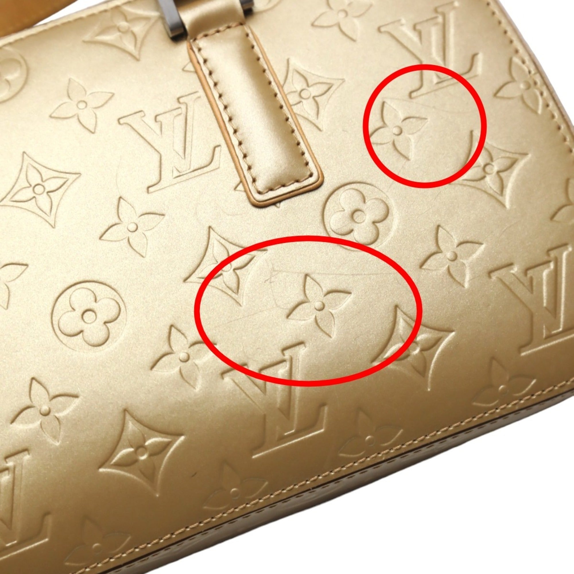 Louis Vuitton Gold Monogram Mat Handbag (Pre-Owned)