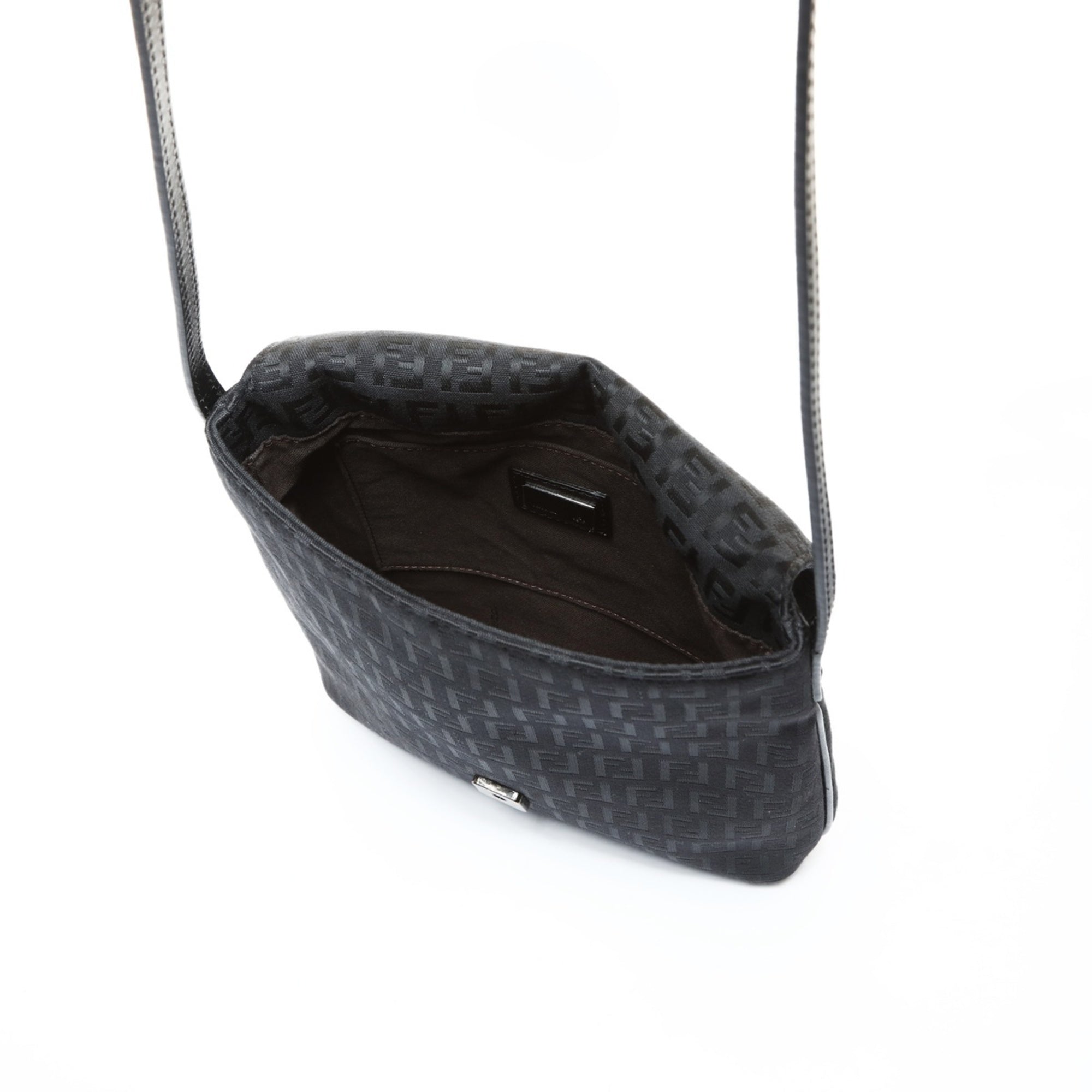 Fendi Black Canvas Shoulder Bag (Pre-Owned)