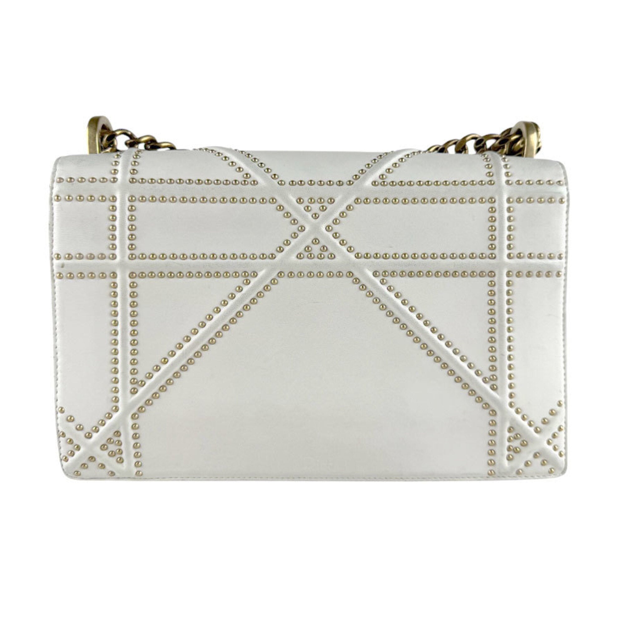 Christian Dior White Leather Shoulder Bag (Pre-Owned)