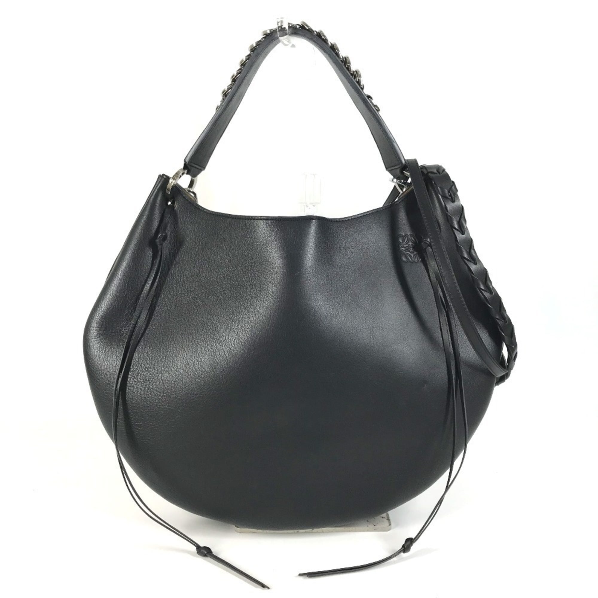 Loewe Black Leather Handbag Shoulder Bag (Pre-Owned)