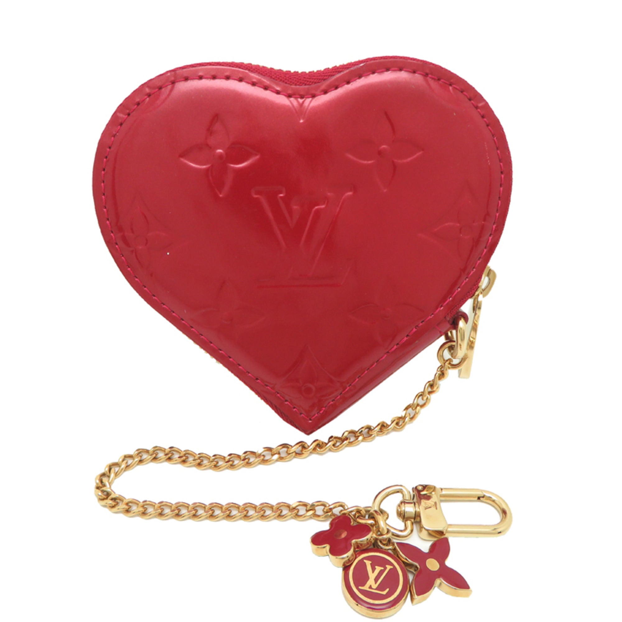 Louis Vuitton Red Color Vernis Coin Purse/Coin Case (Pre-Owned)