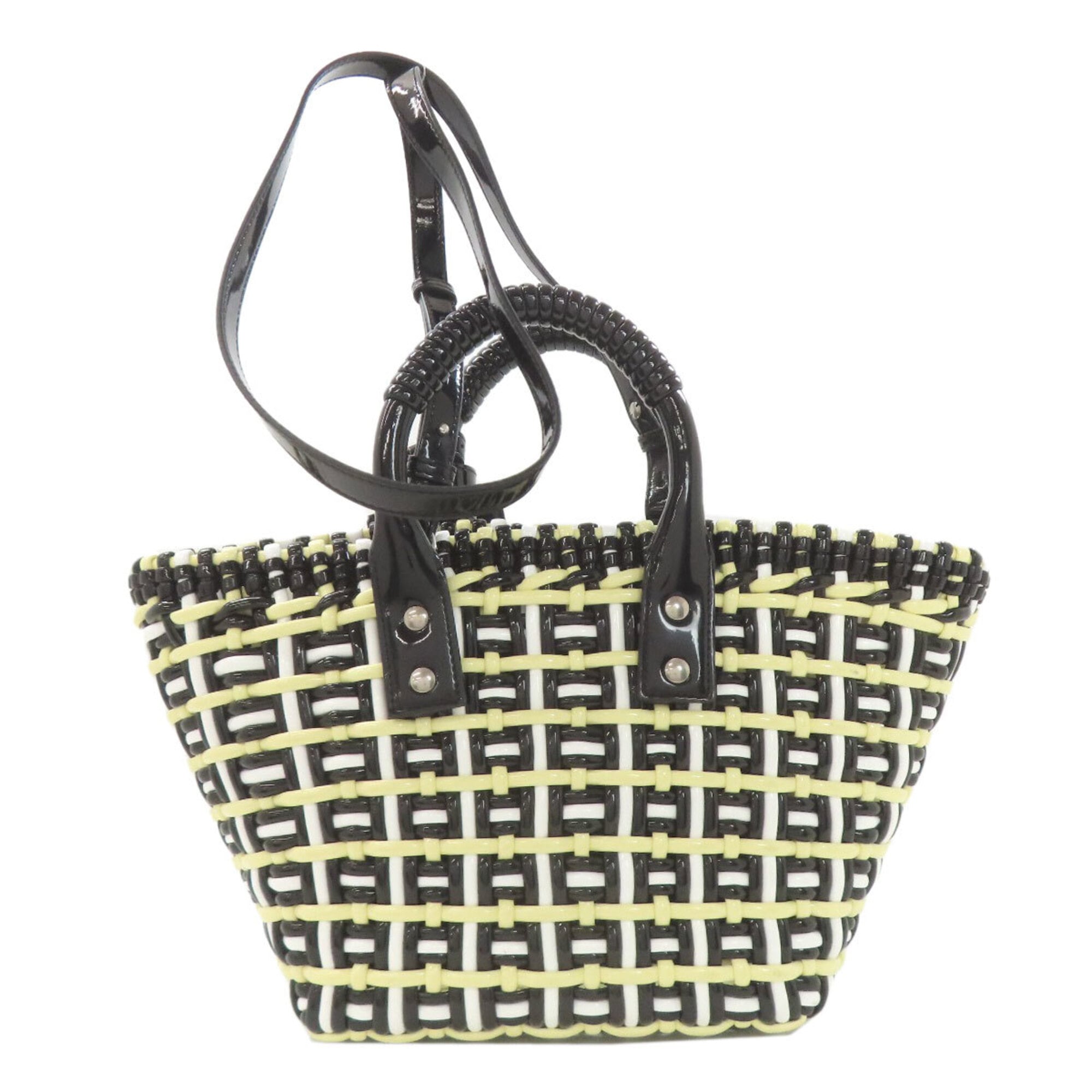 Balenciaga Black Yellow Leather Handbag (Pre-Owned)
