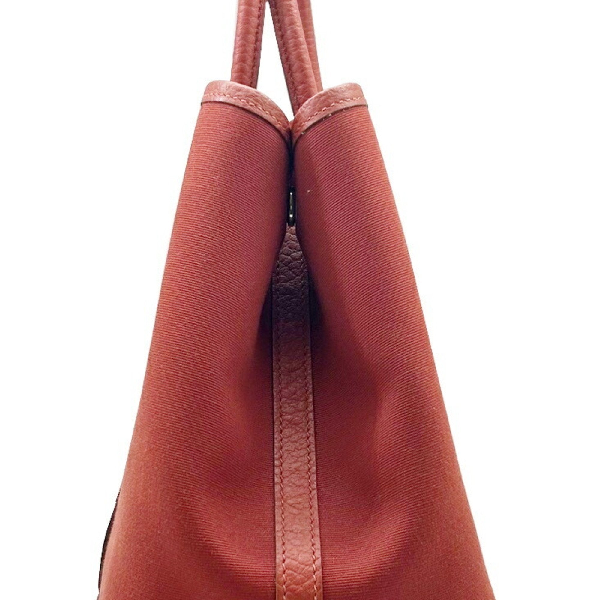 Hermes Red Color Toile H Tote Bag (Pre-Owned)