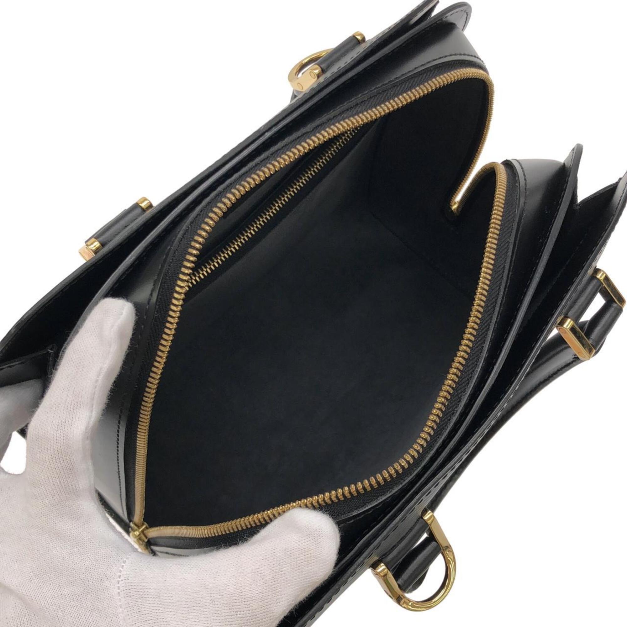 Louis Vuitton Black Leather Handbag (Pre-Owned)