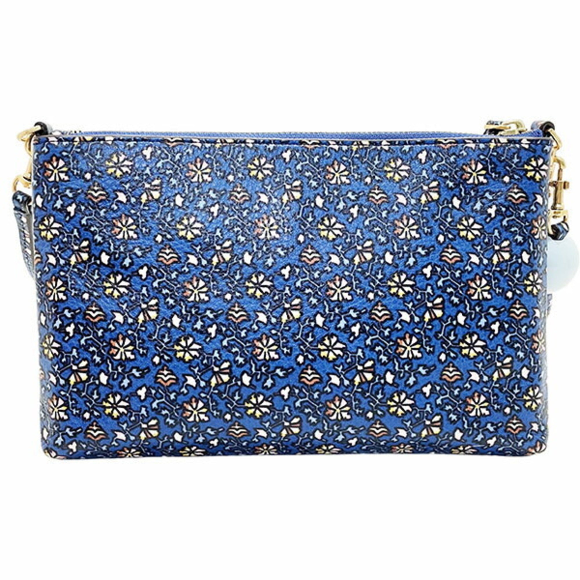 Tory Burch Ivory Multi-Color Navy Leather Shoulder Bag (Pre-Owned)