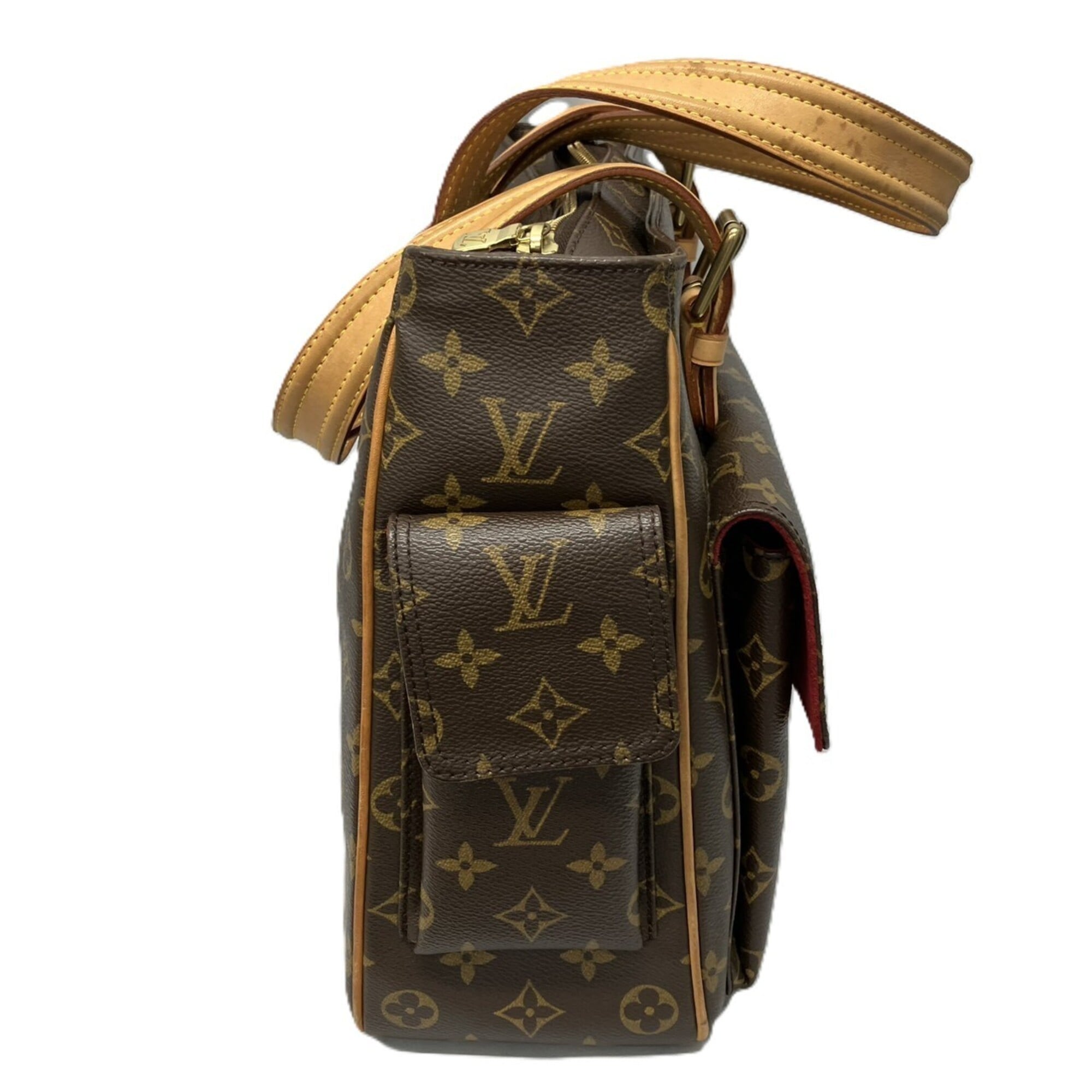 Louis Vuitton Monogram Brown Monogram Leather Shoulder Bag Tote Bag (Pre-Owned)