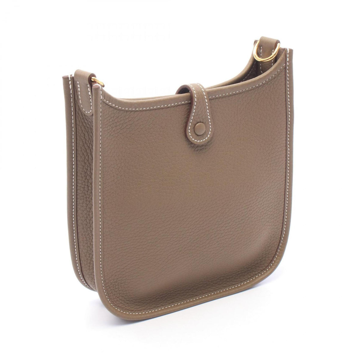 Hermes Etoupe Gray Taurillon Clemence Leather Handbag Shoulder Bag (Pre-Owned)