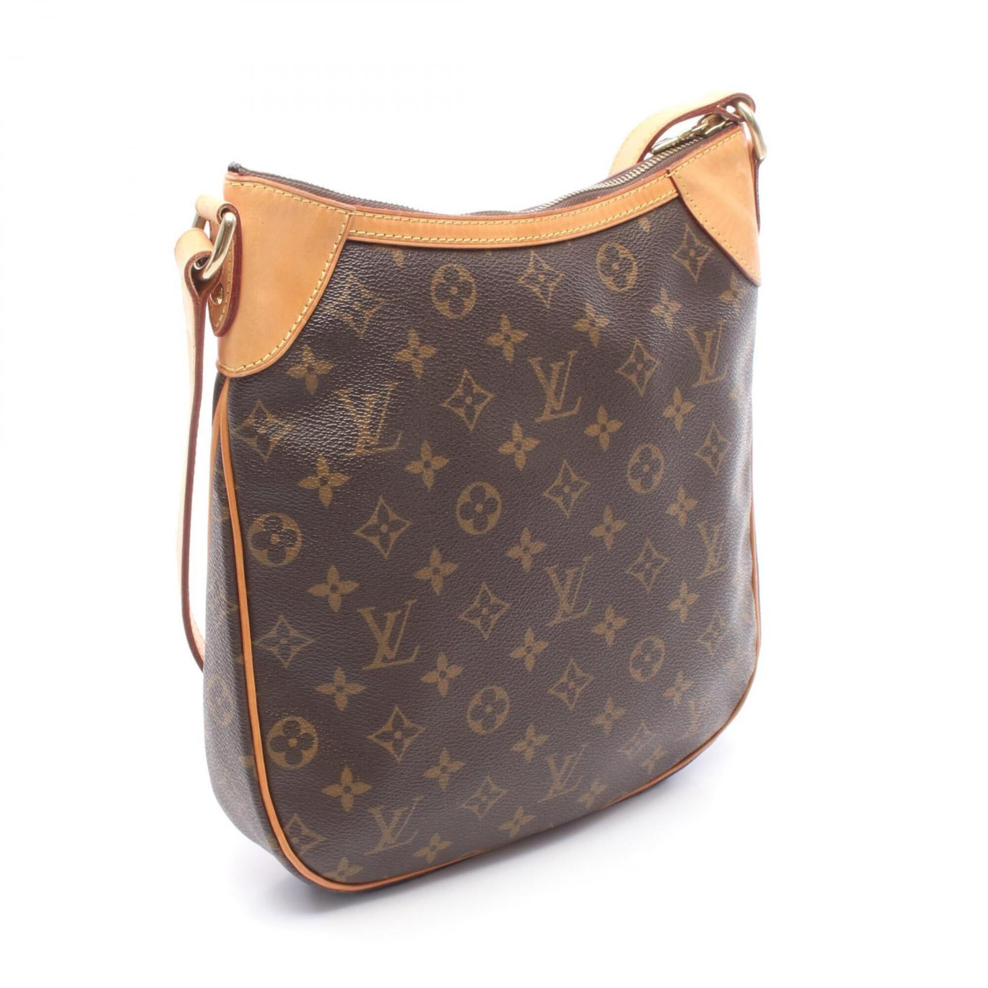 Louis Vuitton Brown Coated Canvas Leather Handbag Shoulder Bag (Pre-Owned)
