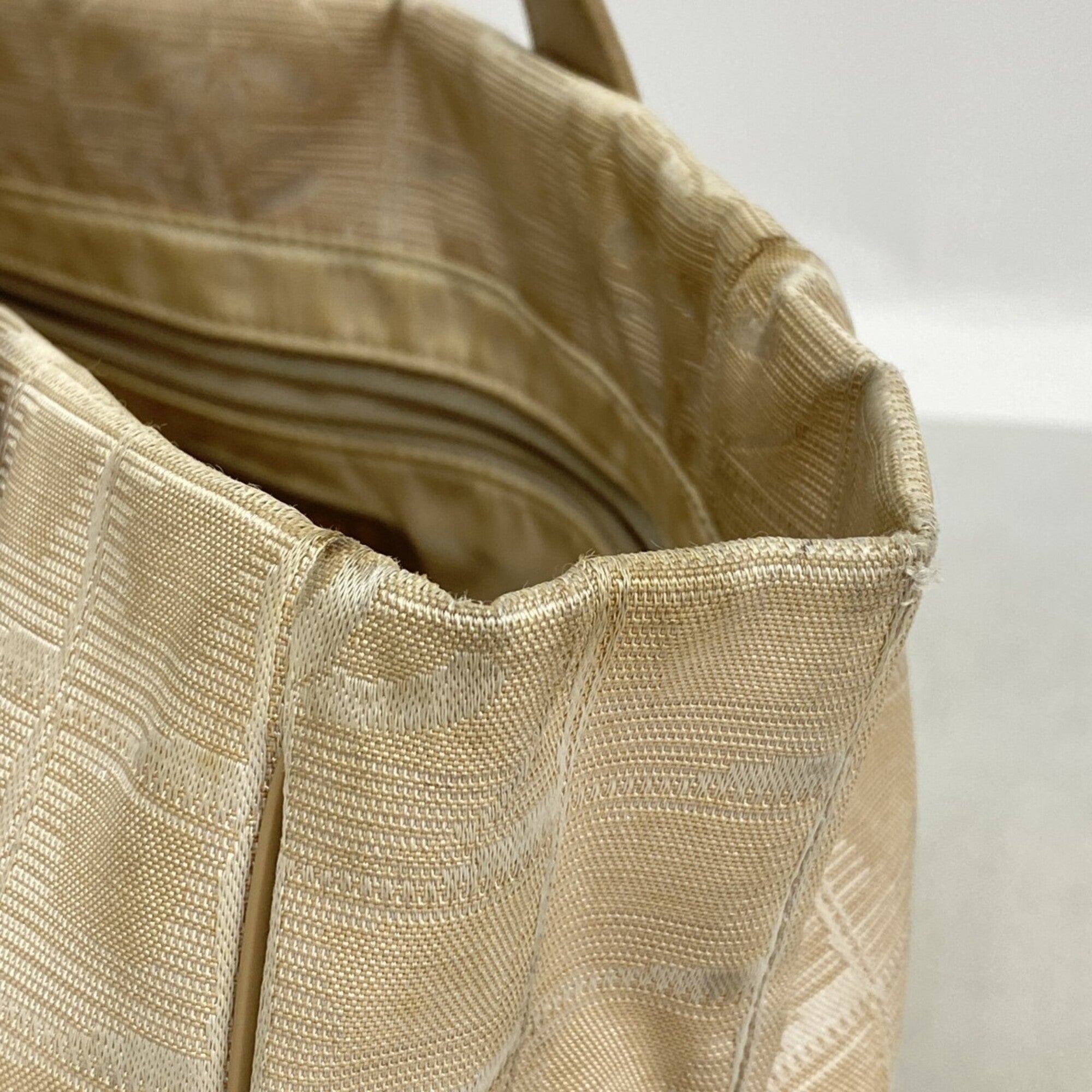 Chanel Beige Nylon Tote Bag (Pre-Owned)