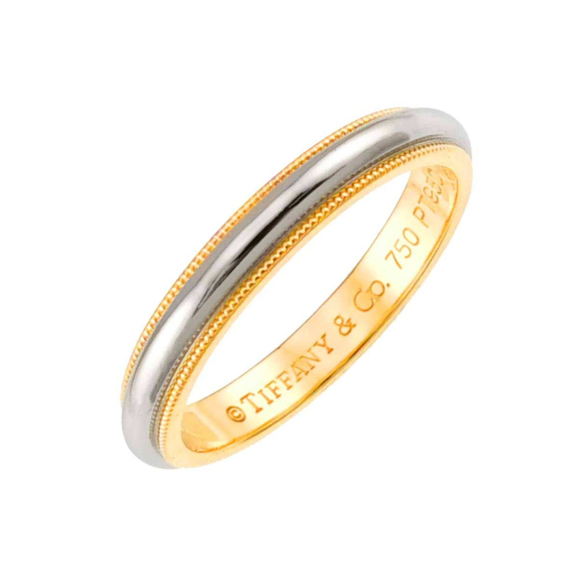 Tiffany Platinum Yellow Gold Yellow Gold (18K) Platinum 950 Band Ring (Pre-Owned)