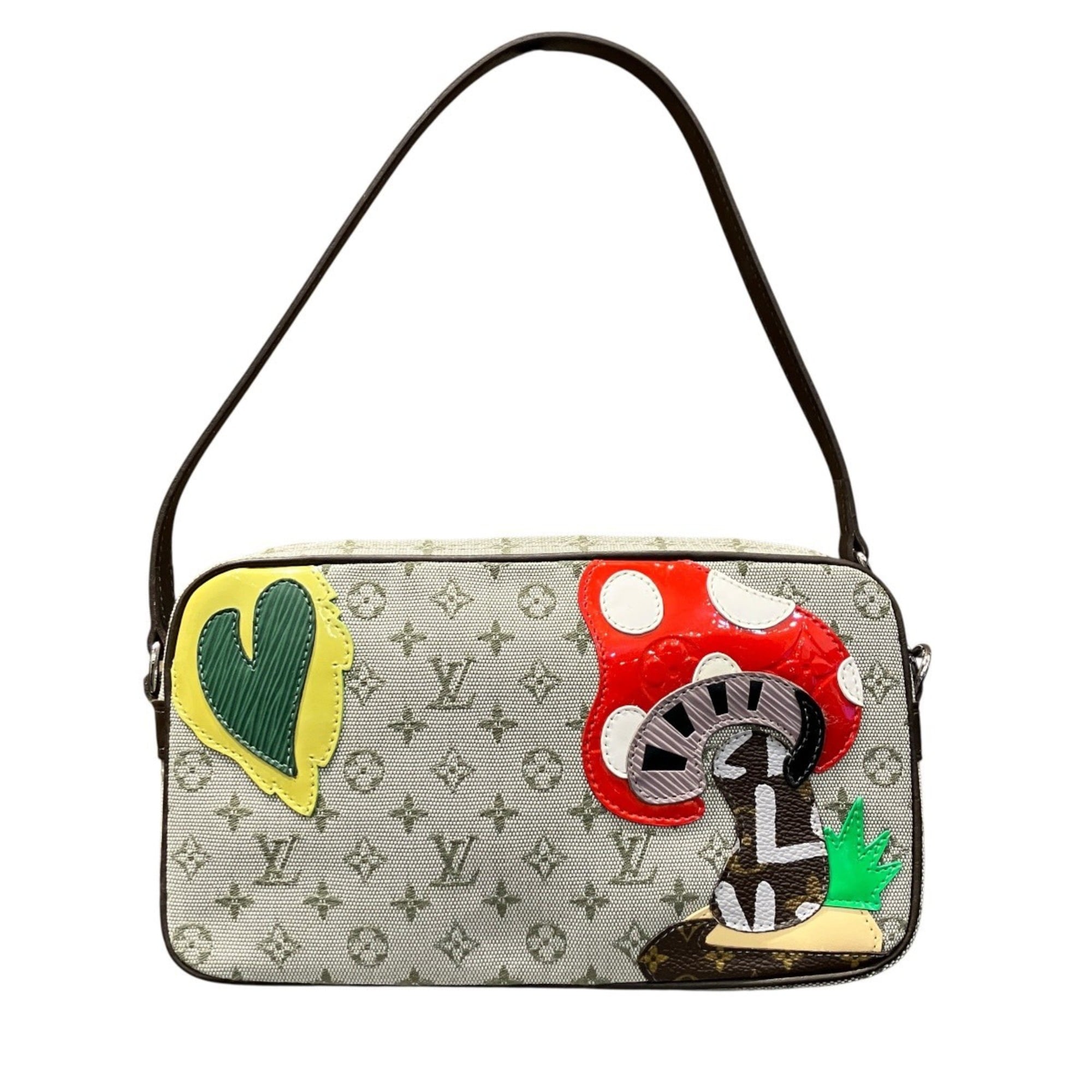 Louis Vuitton Monogram Mini Multi-Color Cotton Leather Handbag (Pre-Owned)