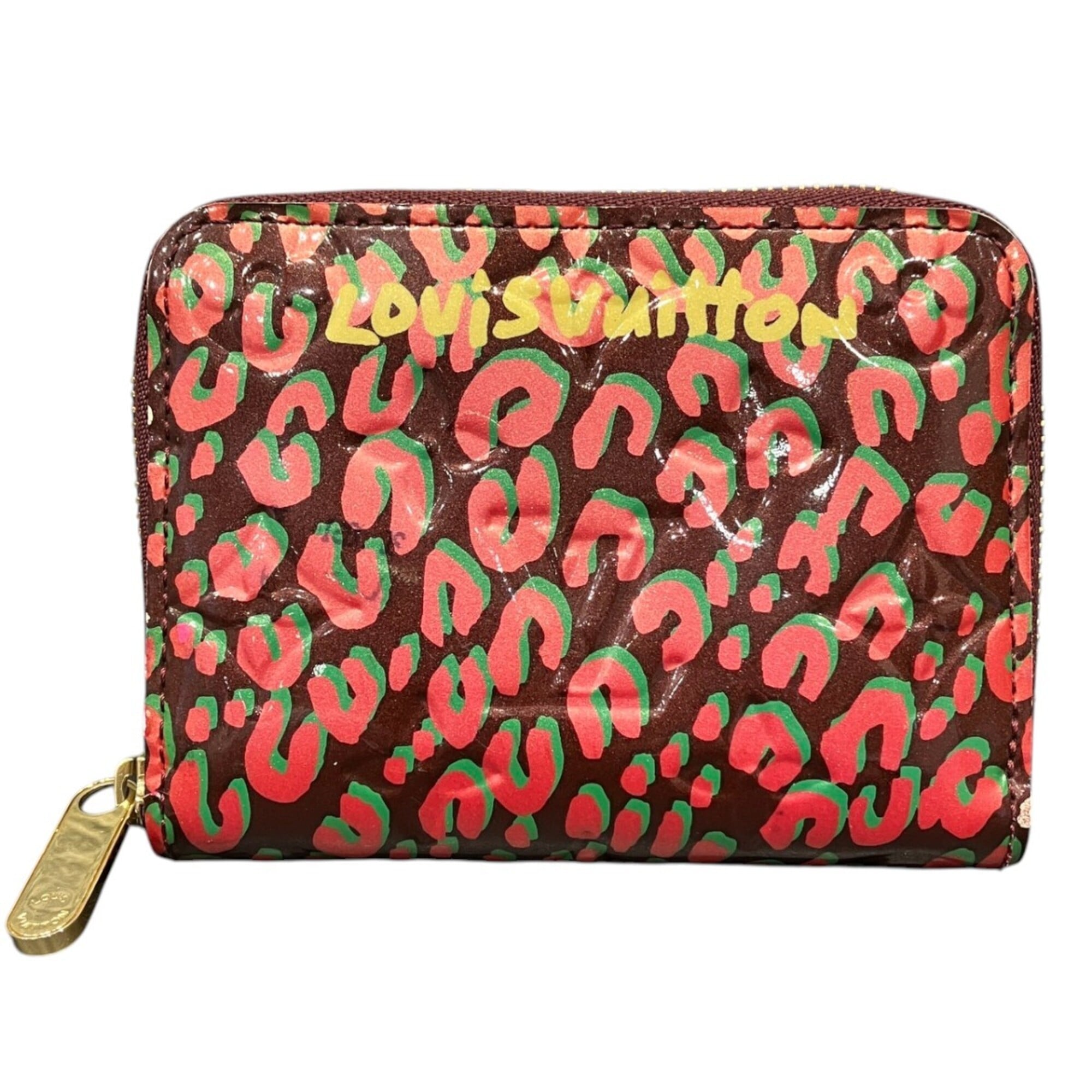 Louis Vuitton Bordeaux Leopard Rouge Fauviste Patent Leather Coin Purse/Coin Case (Pre-Owned)