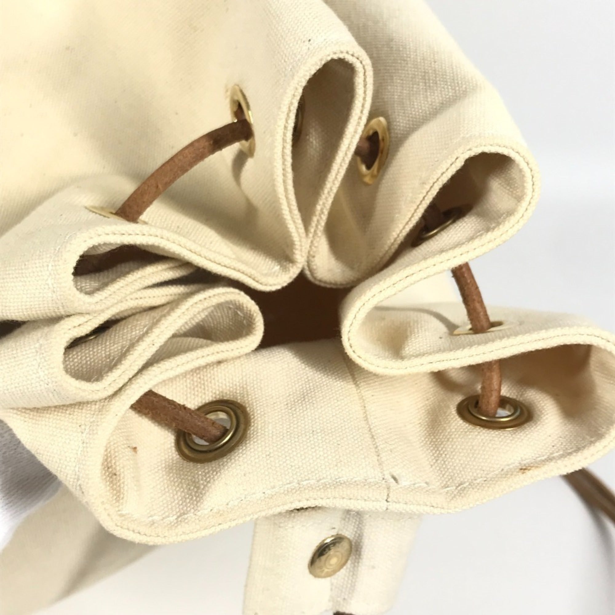 Hermes White Cotton Shoulder Bag (Pre-Owned)