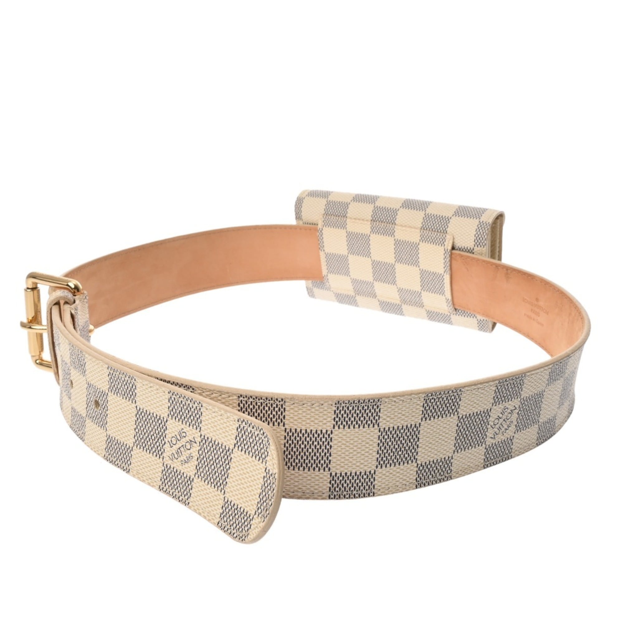Louis Vuitton White Damier Azur Pochette (Pre-Owned)