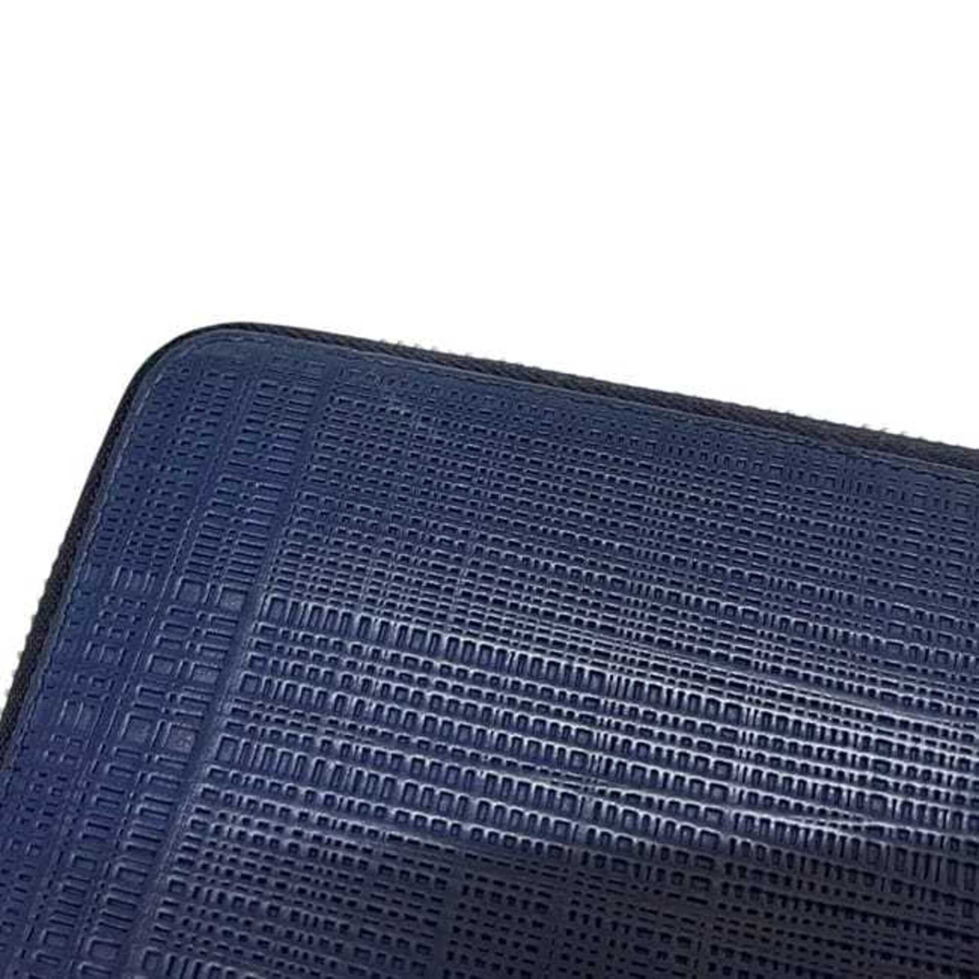 Loewe Navy Leather Long Wallet (Bi-Fold) (Pre-Owned)