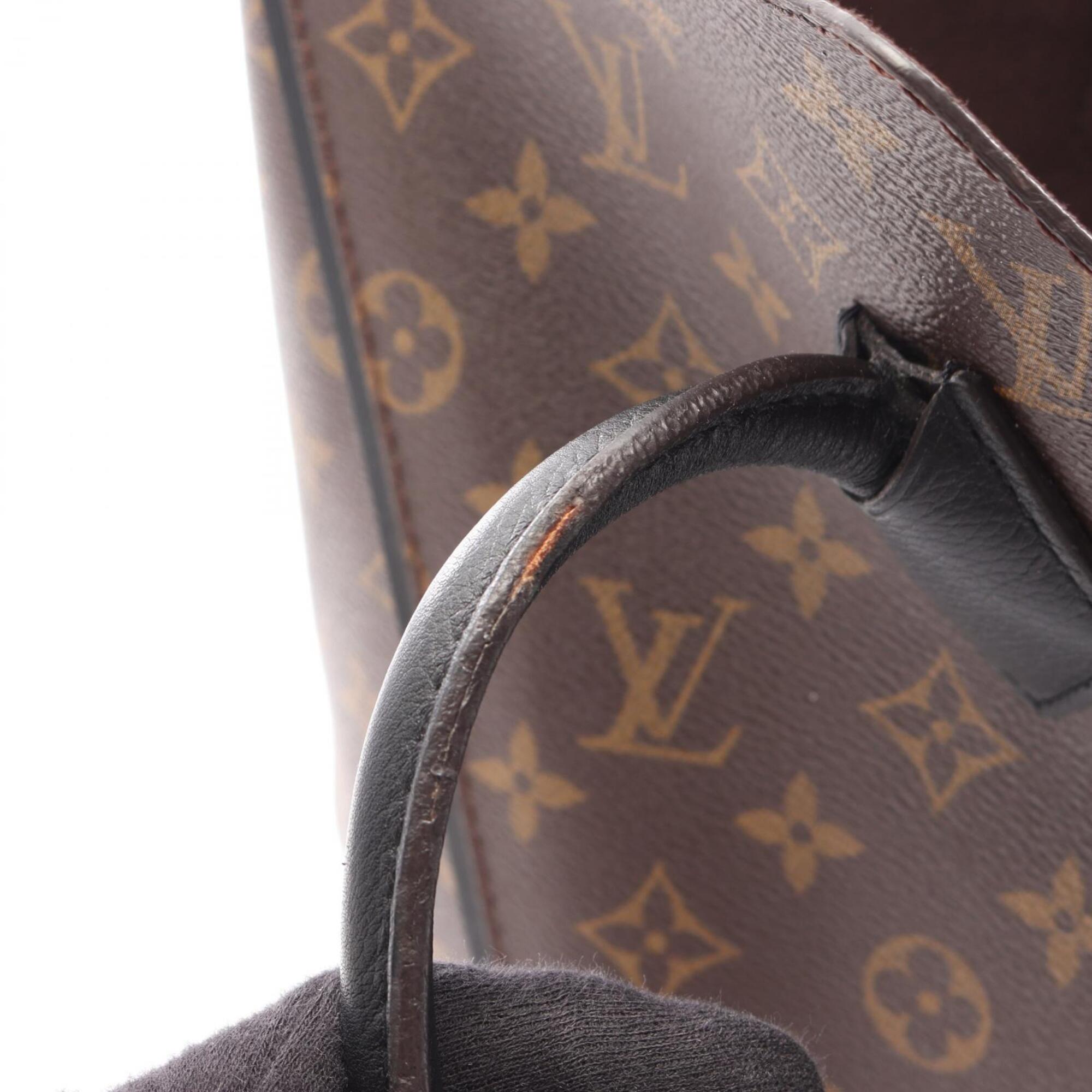 Louis Vuitton Black Brown Pvc Leather Handbag Tote Bag (Pre-Owned)