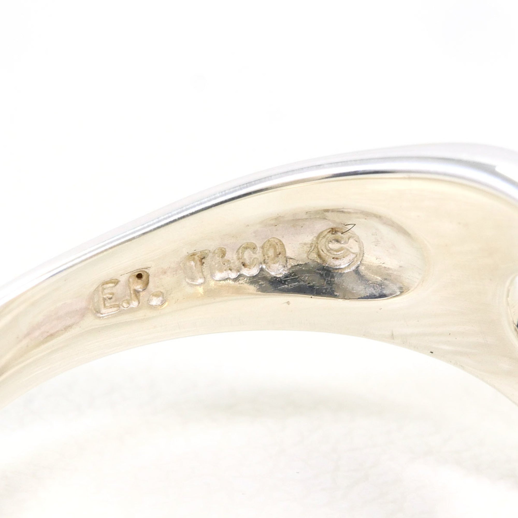 Tiffany Open Heart Silver Band Ring (Pre-Owned)