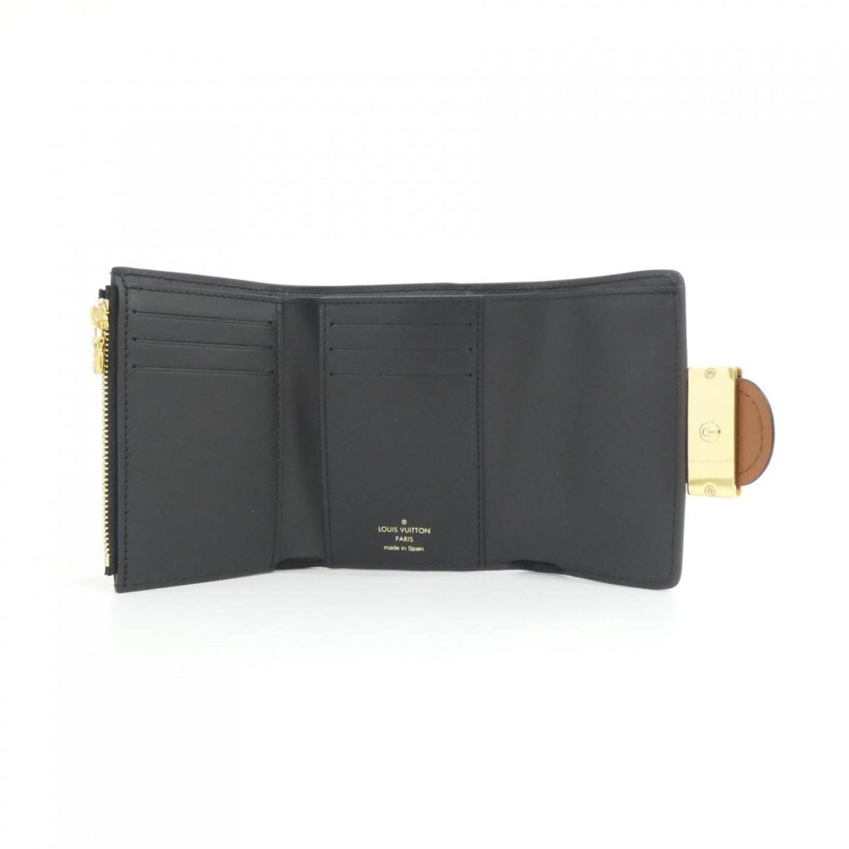 Louis Vuitton Marron Monogram Coated Canvas Wallet (Tri-Fold) (Pre-Owned)