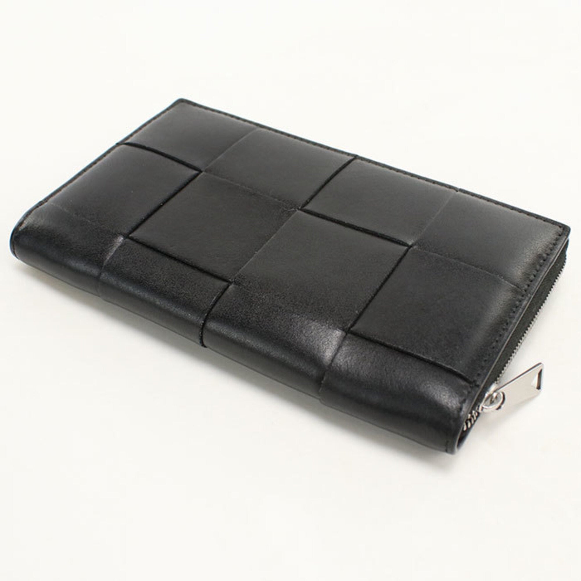 Bottega Veneta Black Leather Long Wallet (Bi-Fold) (Pre-Owned)
