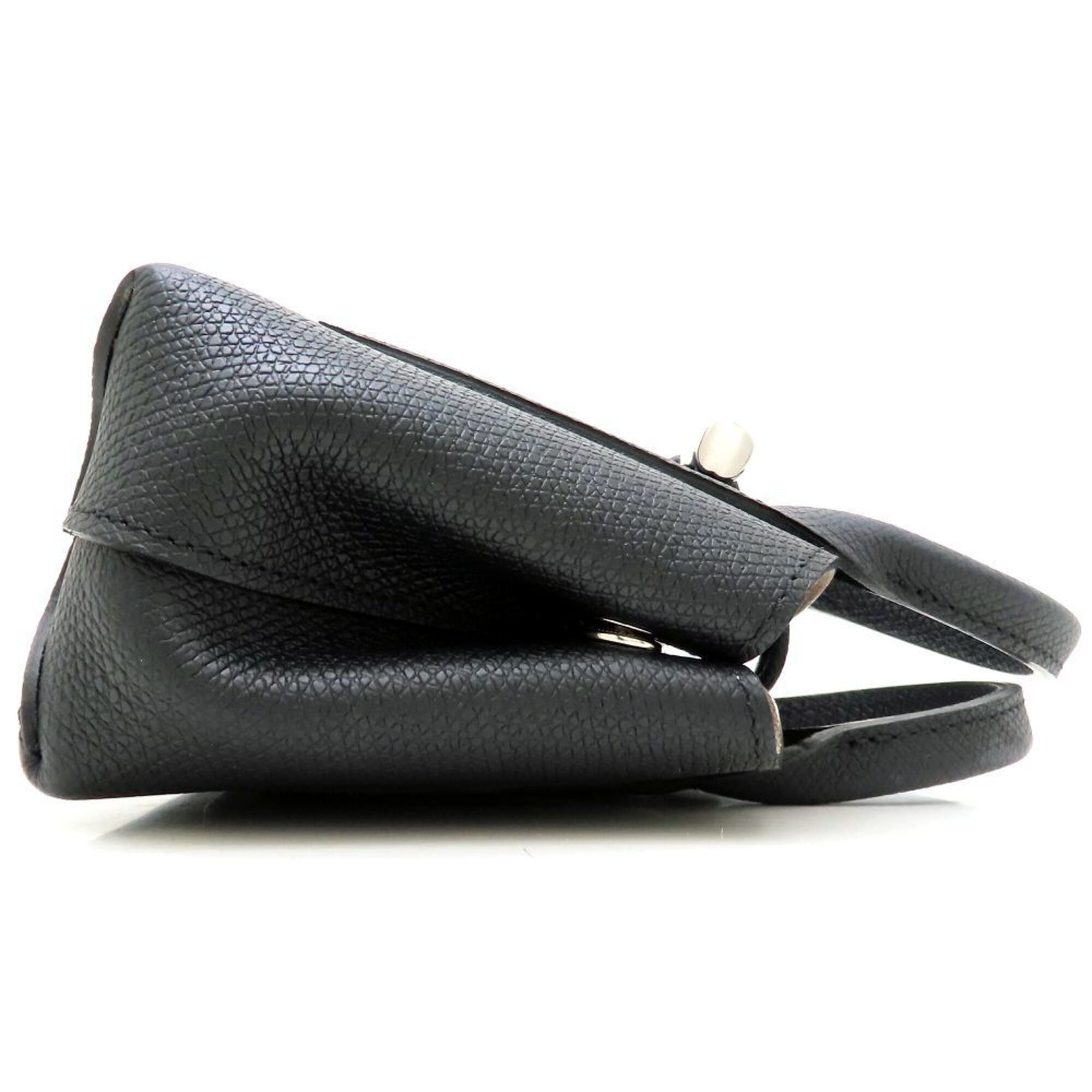 Longchamp Black Leather Shoulder Bag (Pre-Owned)