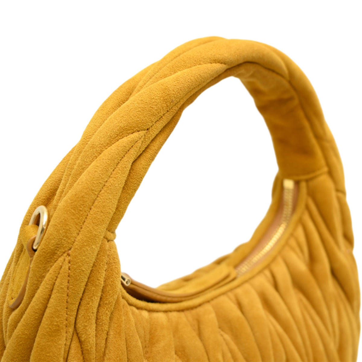 Miu Miu Yellow Suede Handbag (Pre-Owned)