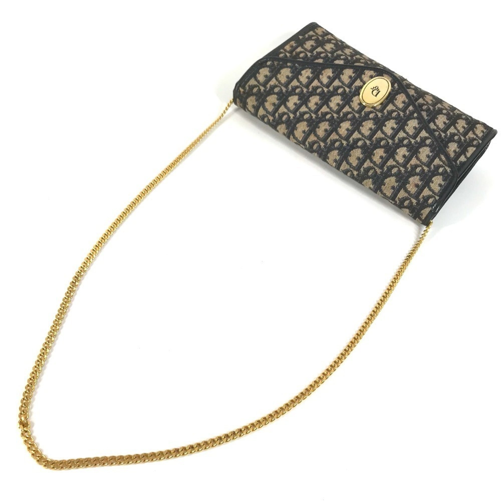 Christian Dior Navy Trotter Clutch Bag Shoulder Bag (Pre-Owned)