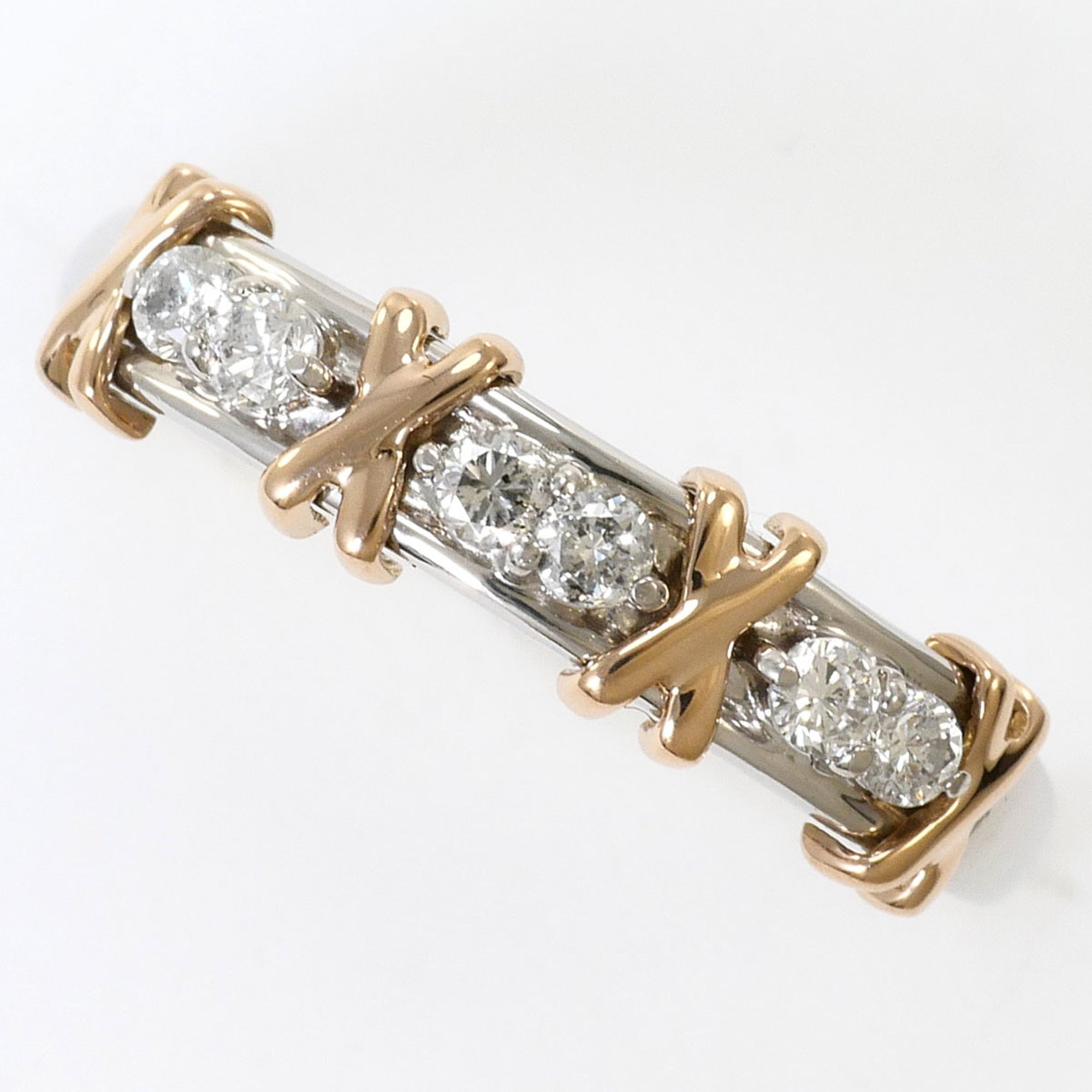 Unbranded Pink Gold Platinum Pink Gold (18K) Platinum 900 Band Ring (Pre-Owned)