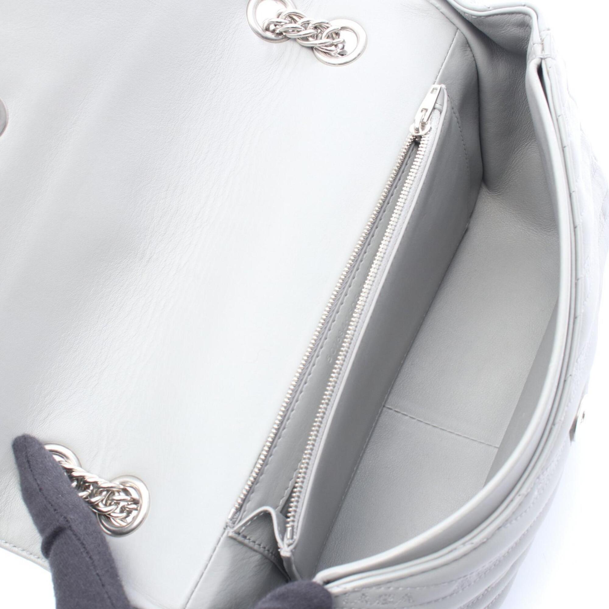 Balenciaga Gray Leather Handbag Shoulder Bag (Pre-Owned)