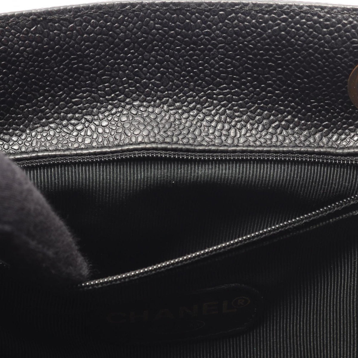 Chanel Black Grained Calfskin Backpack (Pre-Owned)