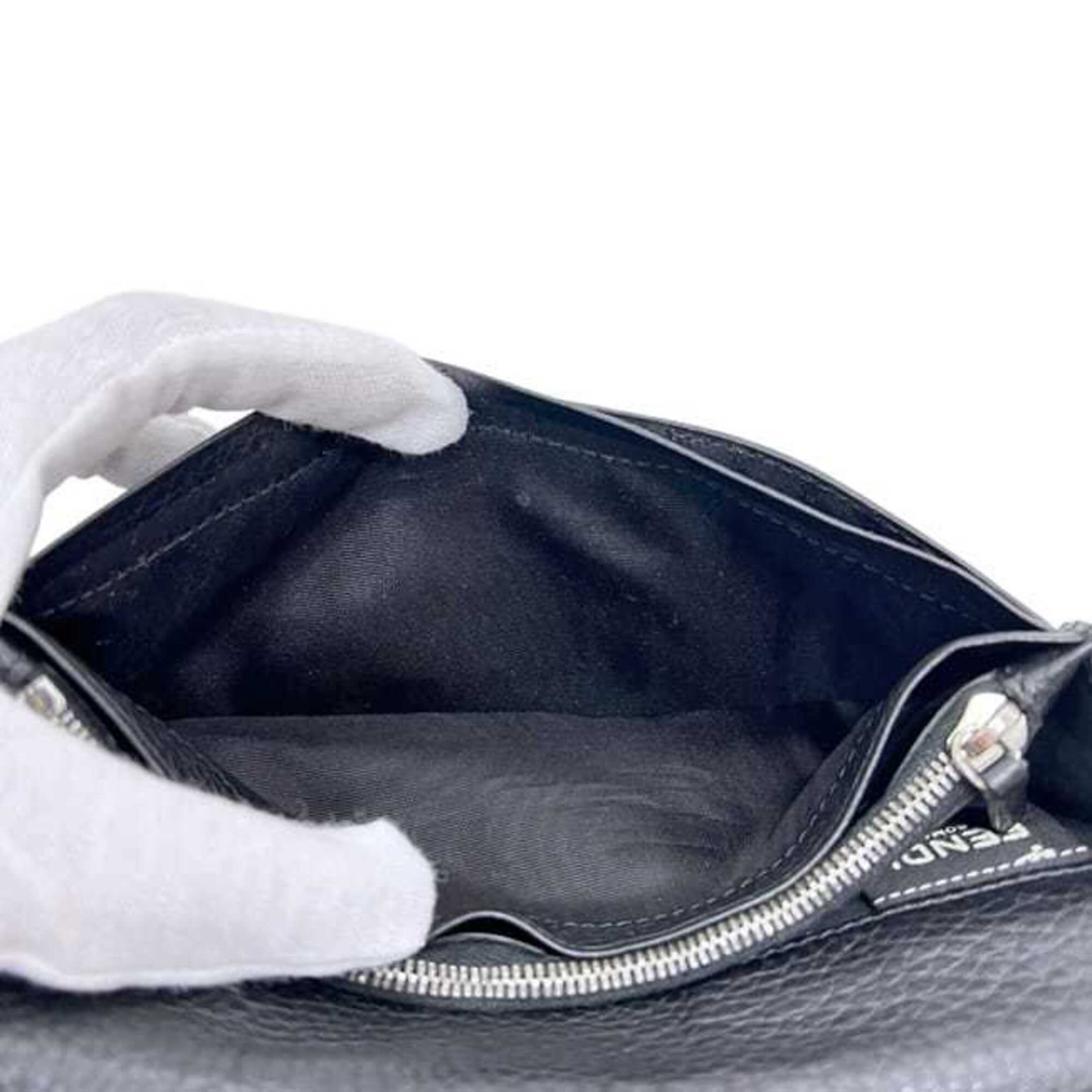 Fendi Gray Leather Long Wallet (Bi-Fold) (Pre-Owned)