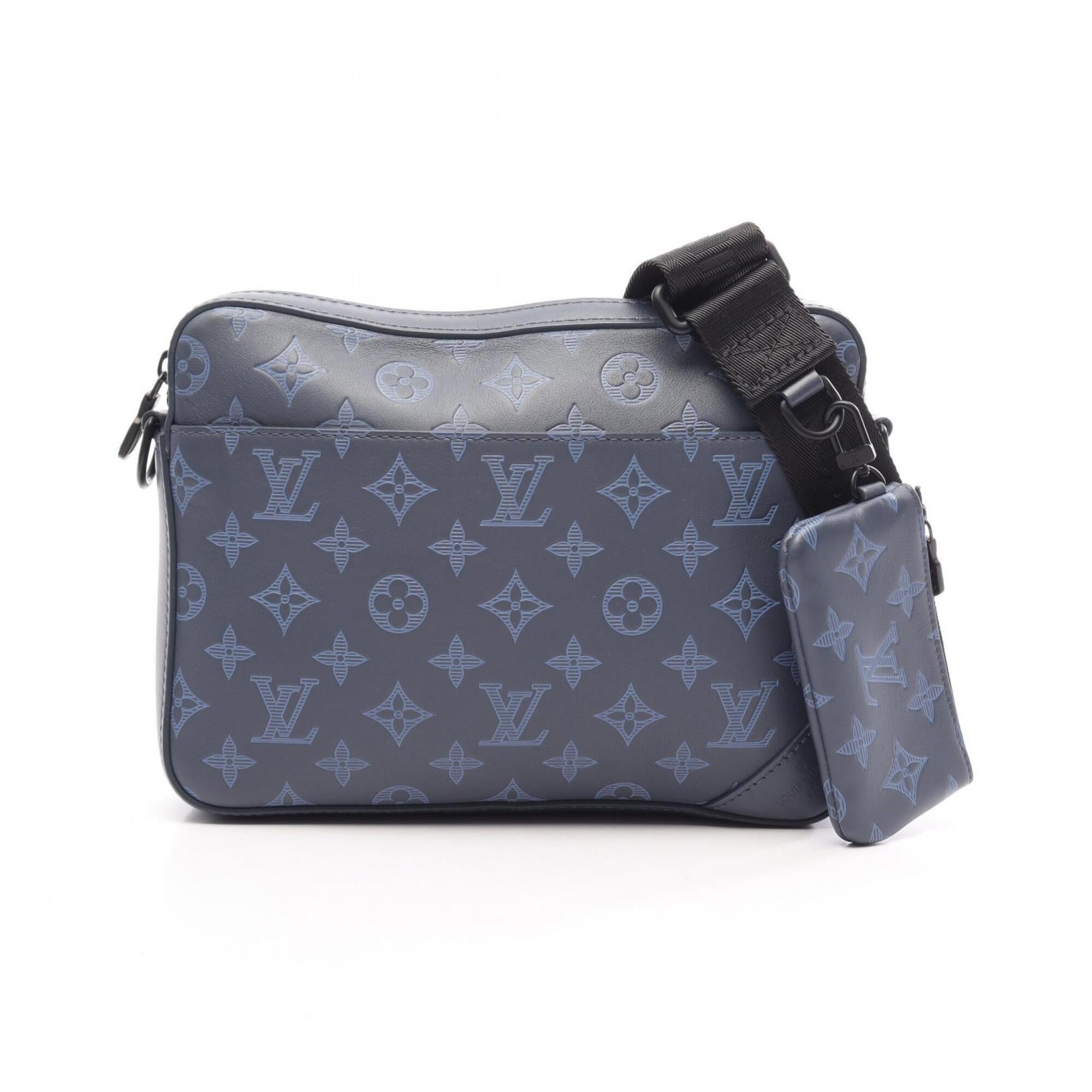 Louis Vuitton Navy Monogram Shadow Handbag Shoulder Bag (Pre-Owned)