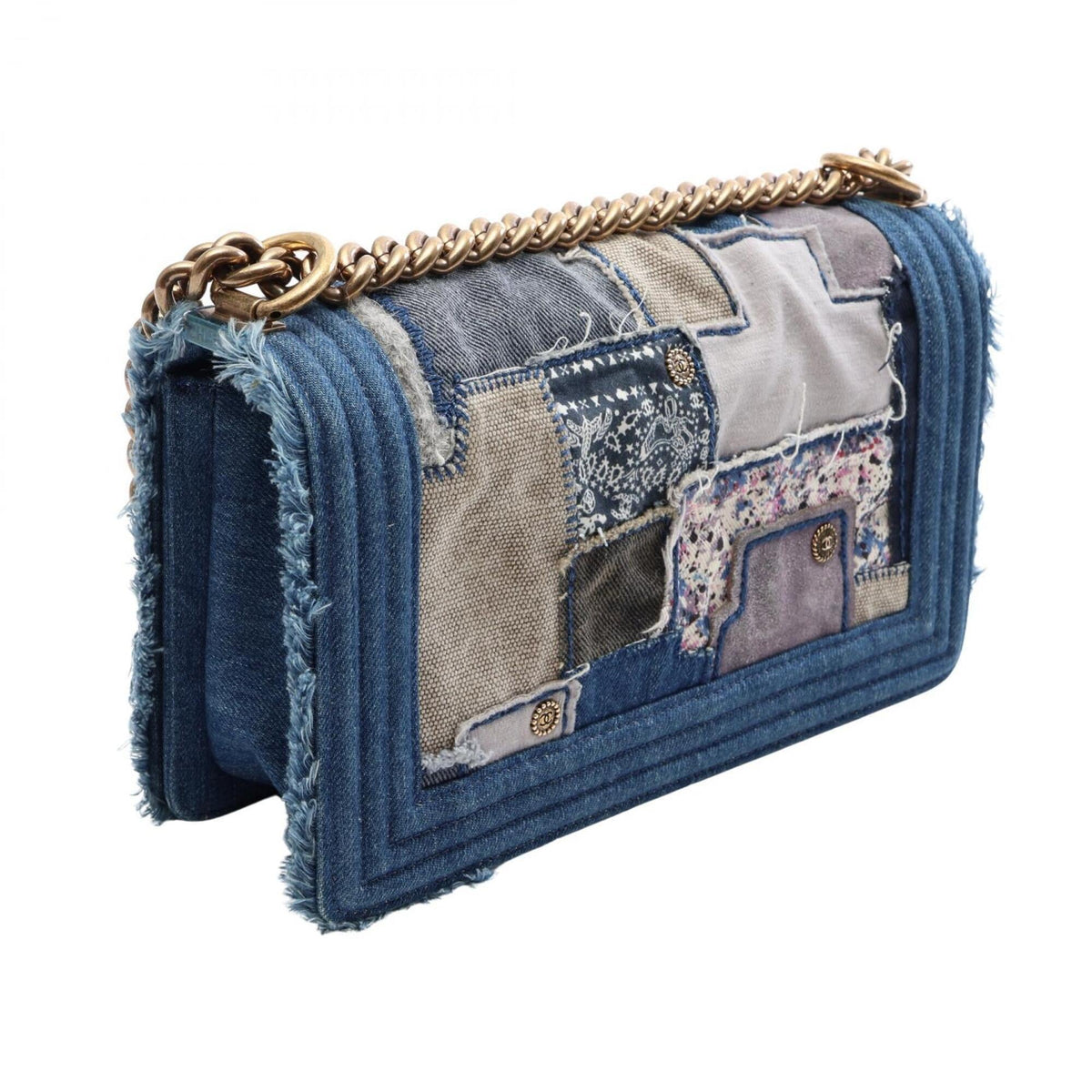 Chanel Blue Denim Handbag Shoulder Bag (Pre-Owned)