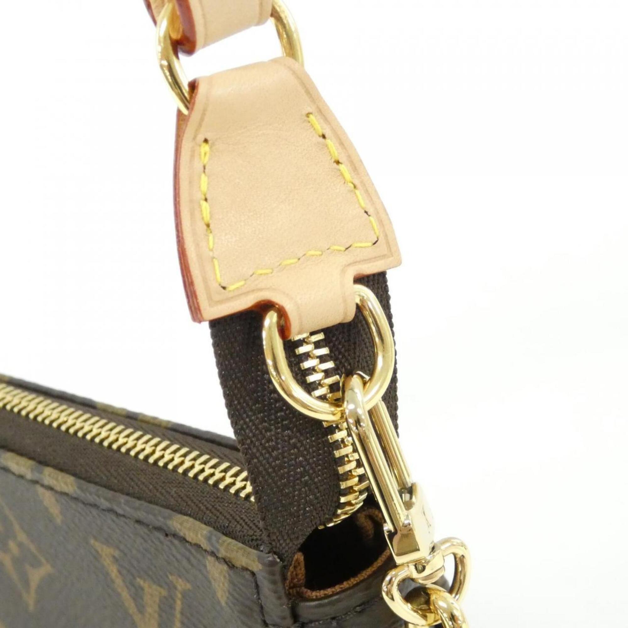 Louis Vuitton Marron Monogram Coated Canvas Pochette Pouch (Pre-Owned)