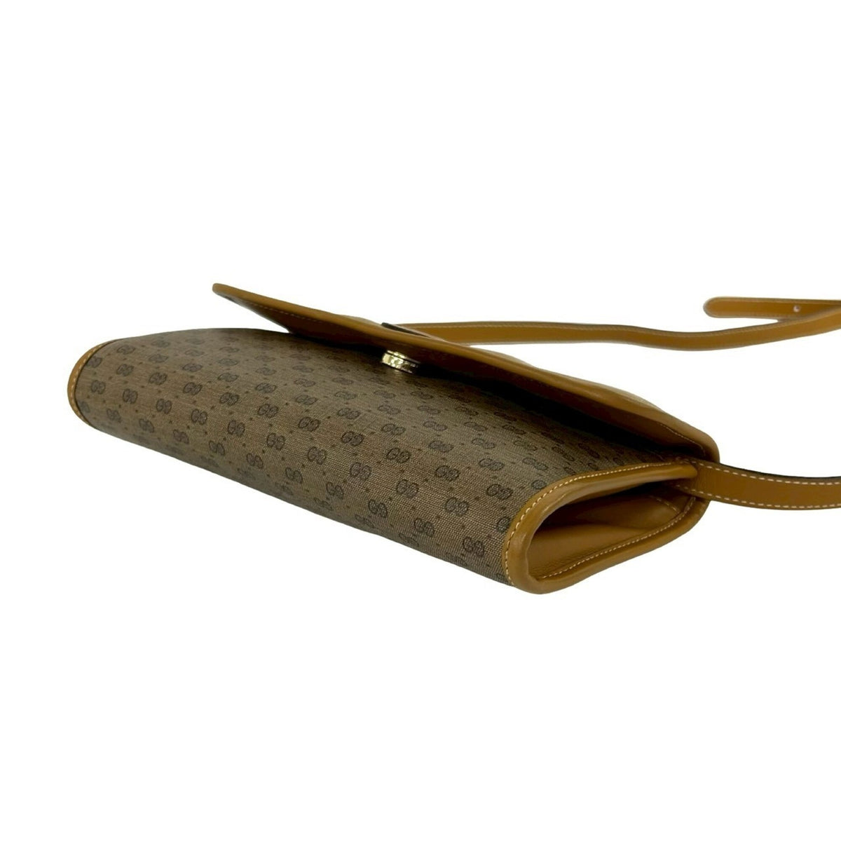Gucci Brown Leather Pvc Pochette Shoulder Bag (Pre-Owned)