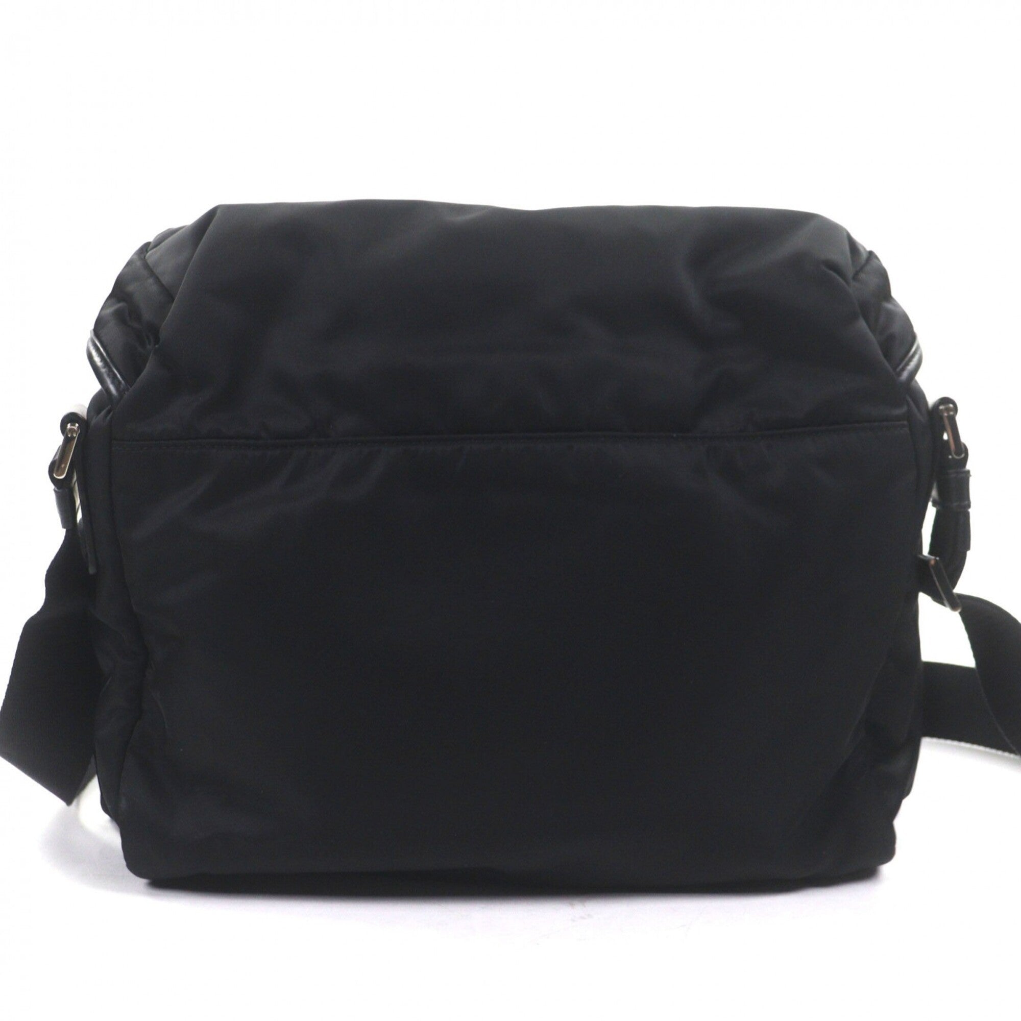 Prada Black Nylon Leather Shoulder Bag (Pre-Owned)