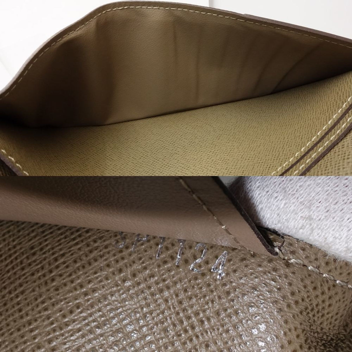 Louis Vuitton Khaki Taiga Leather Long Wallet (Bi-Fold) (Pre-Owned)