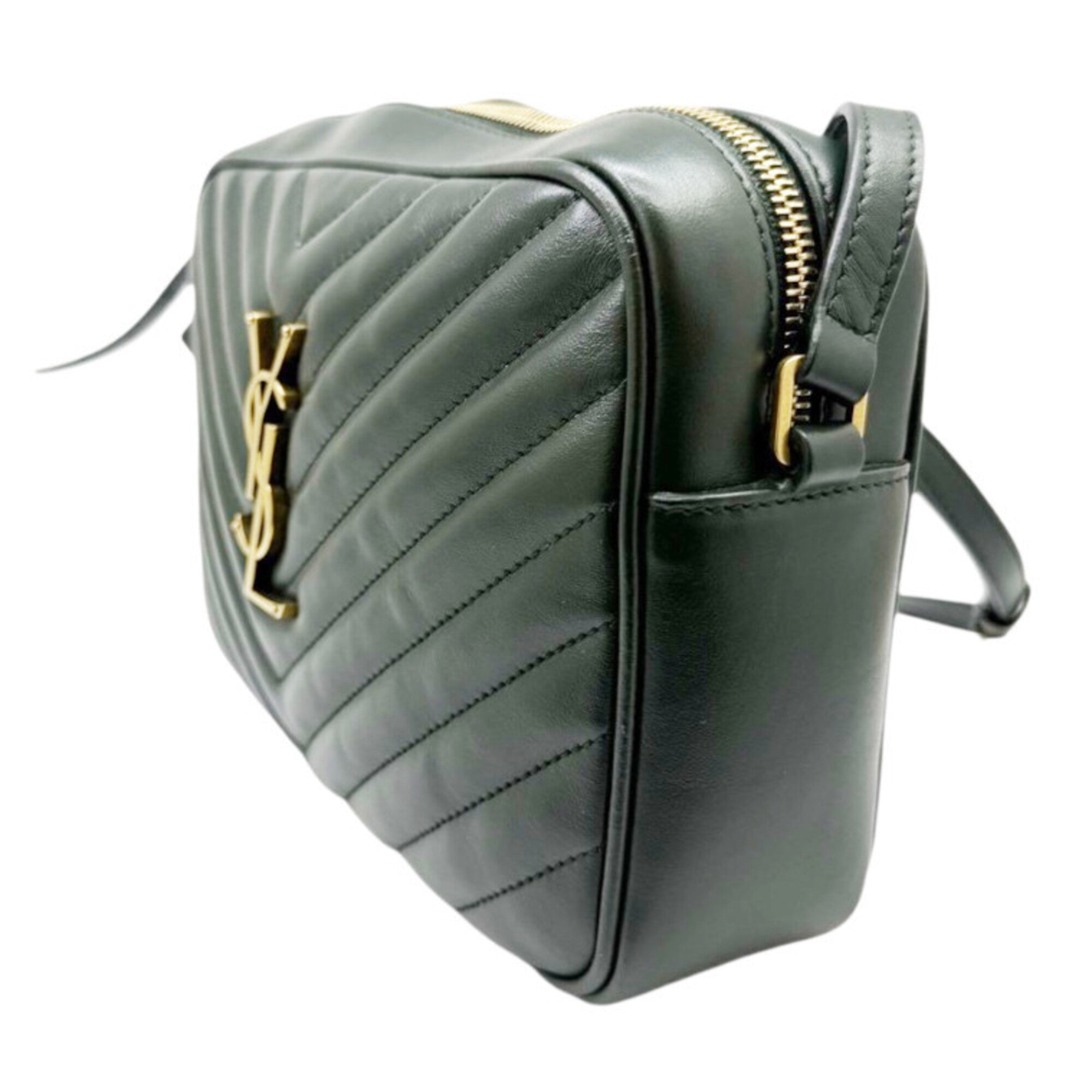 Saint Laurent Green Leather Shoulder Bag (Pre-Owned)