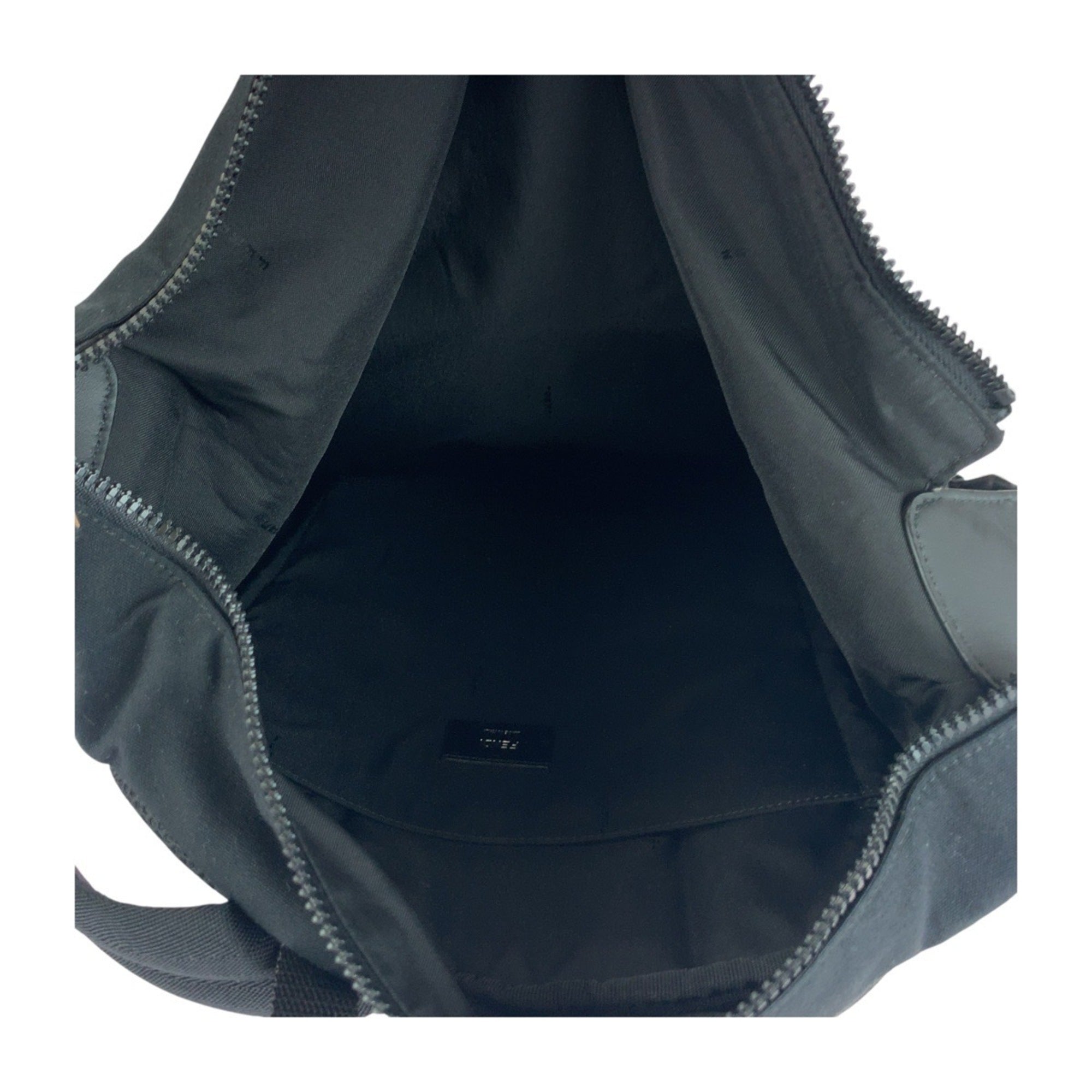 Fendi Black Brown Canvas Backpack (Pre-Owned)