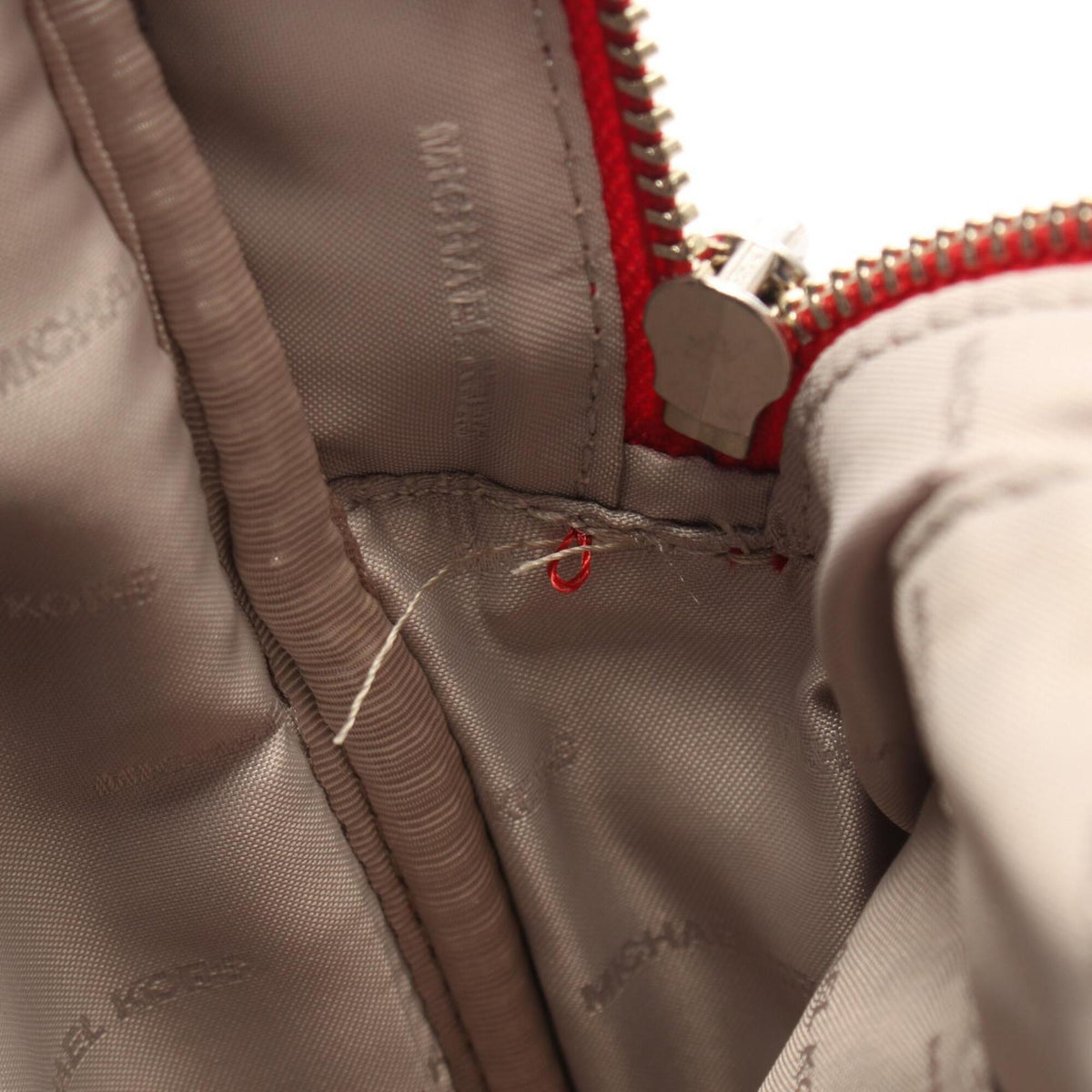 Michael Kors Red Color Leather Backpack (Pre-Owned)