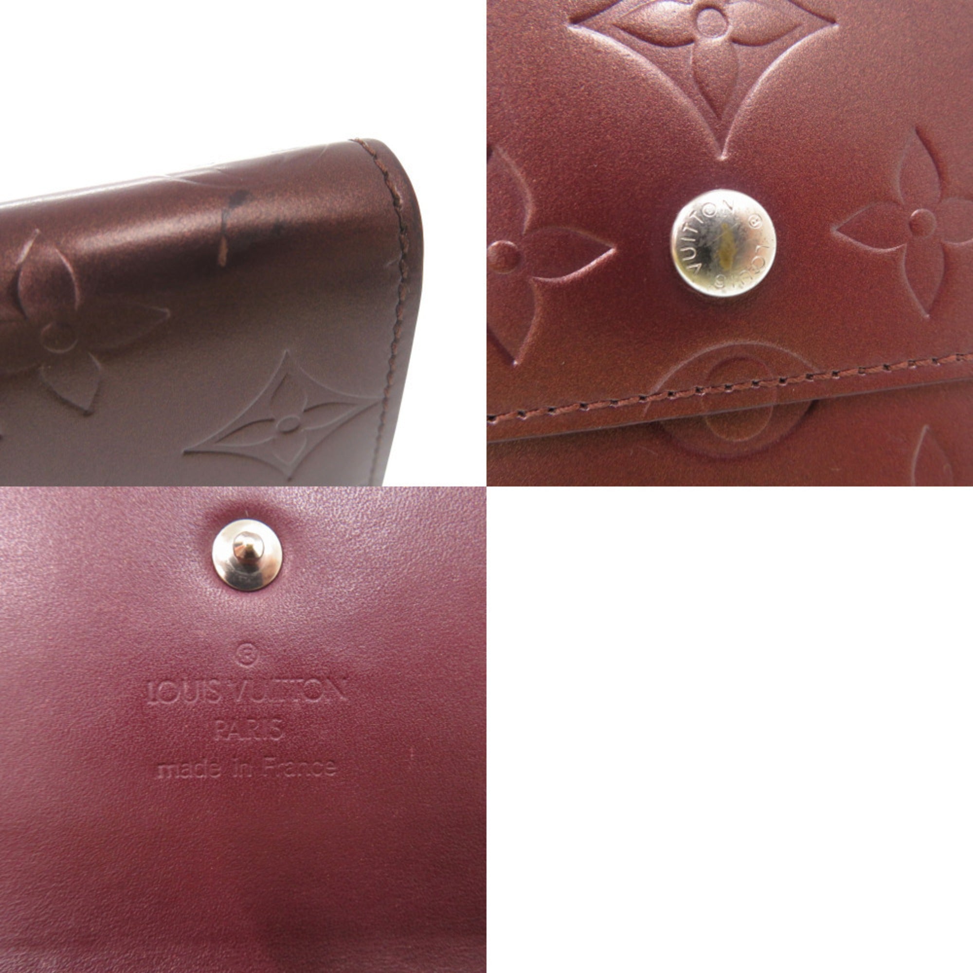 Louis Vuitton Violet Monogram Mat Long Wallet (Tri-Fold) (Pre-Owned)