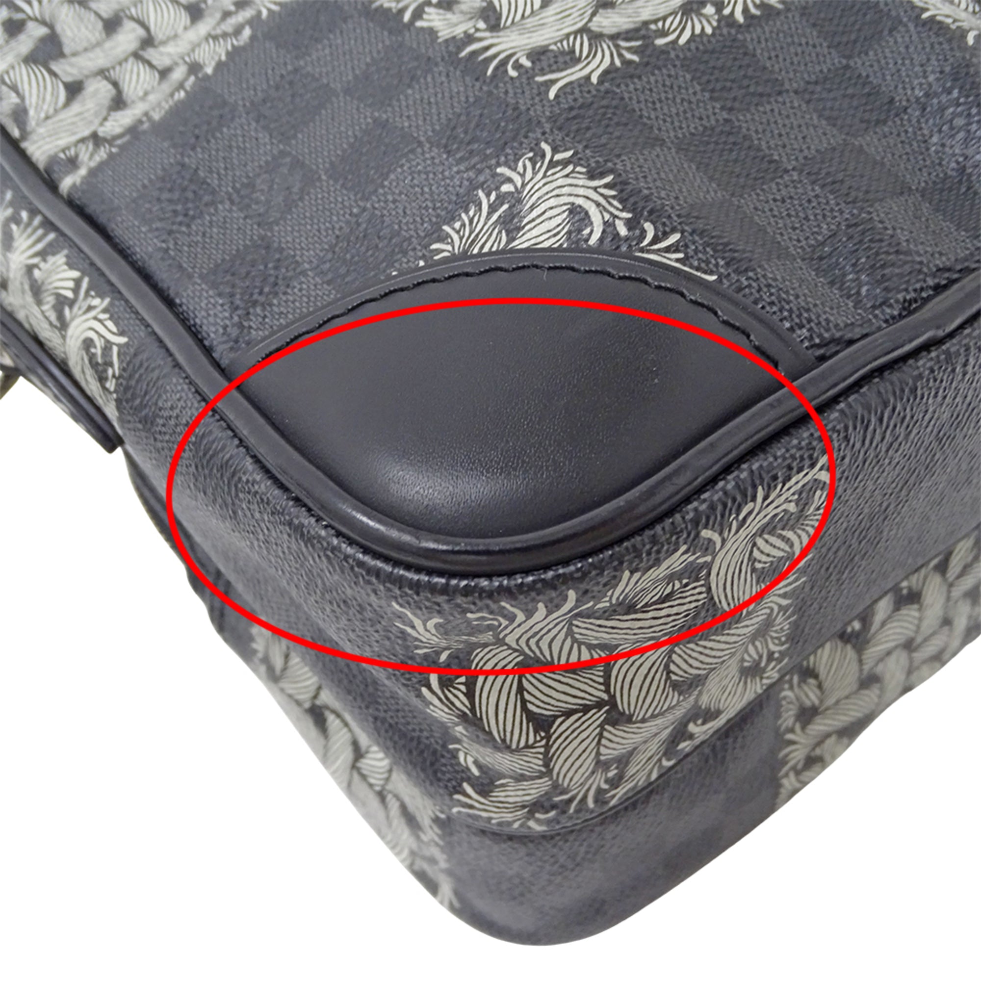 Louis Vuitton Black Damier Graphite Damier Graphite Canvas Handbag Shoulder Bag (Pre-Owned)