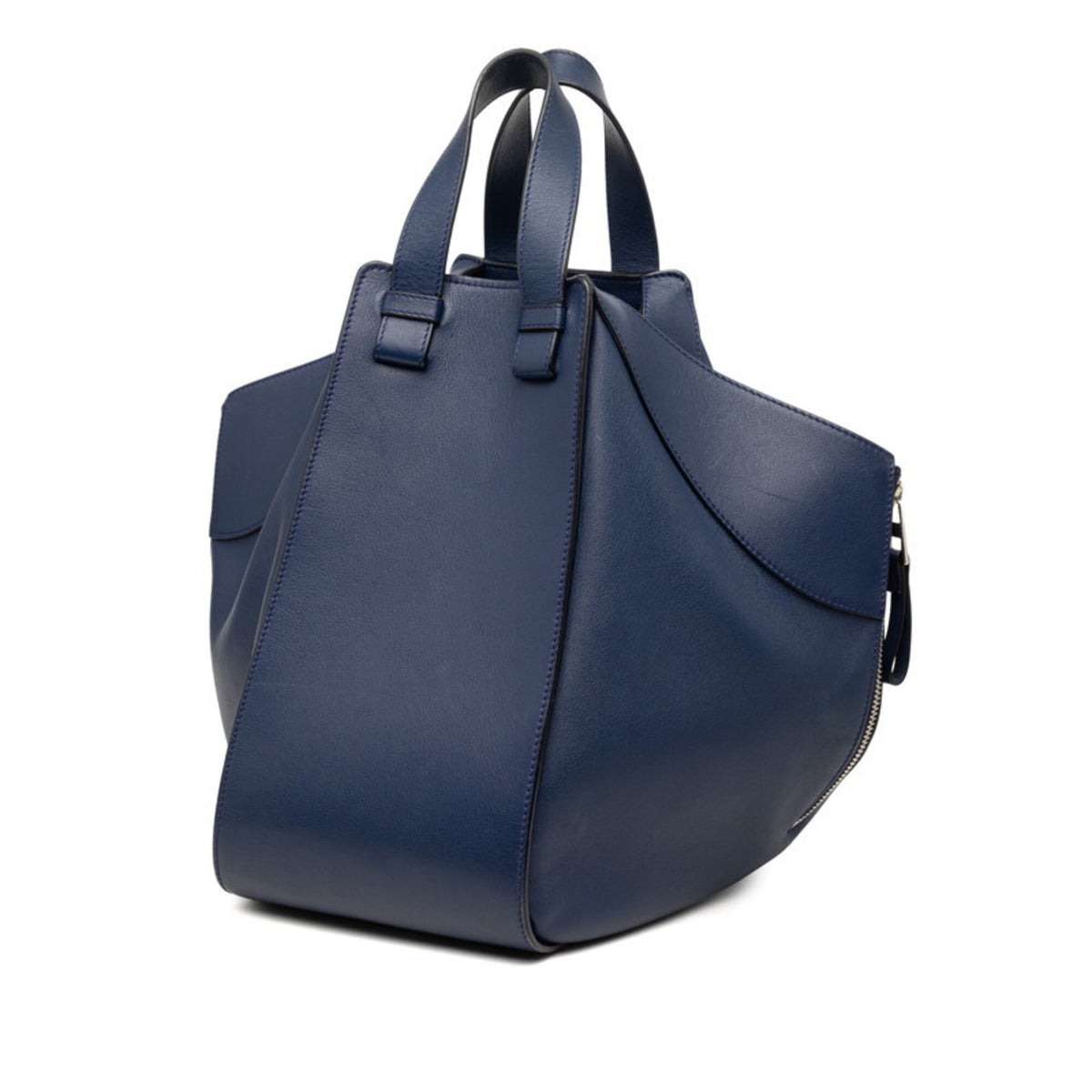 Loewe Navy Leather Handbag Shoulder Bag (Pre-Owned)