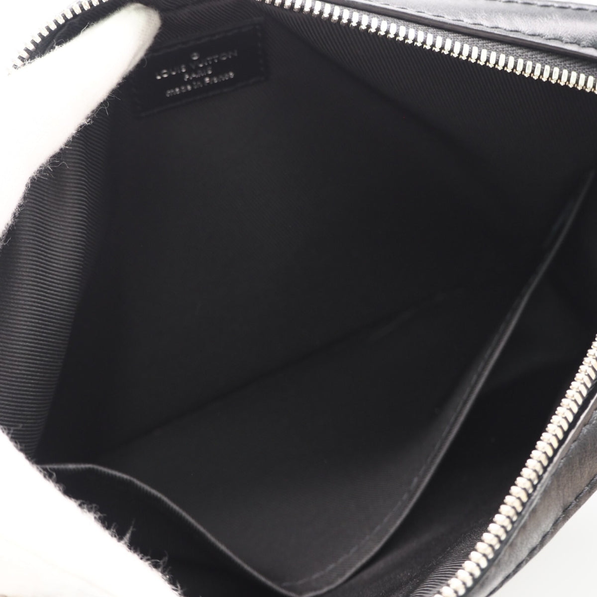 Louis Vuitton Black Gray Coated Canvas Leather Shoulder Bag (Pre-Owned)
