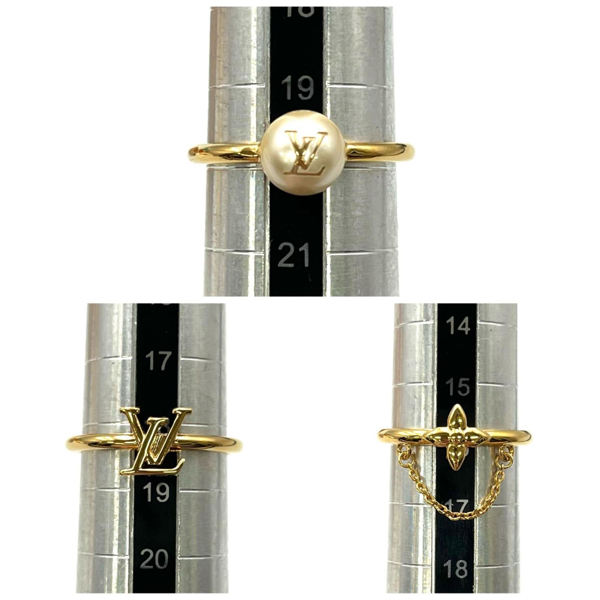 Louis Vuitton Gold Gold Plating Band Ring (Pre-Owned)