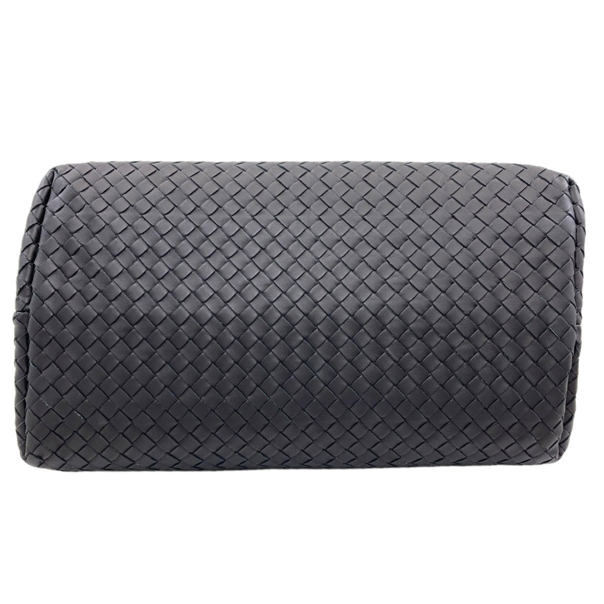 Bottega Veneta Intrecciato Black Leather Tote Bag (Pre-Owned)