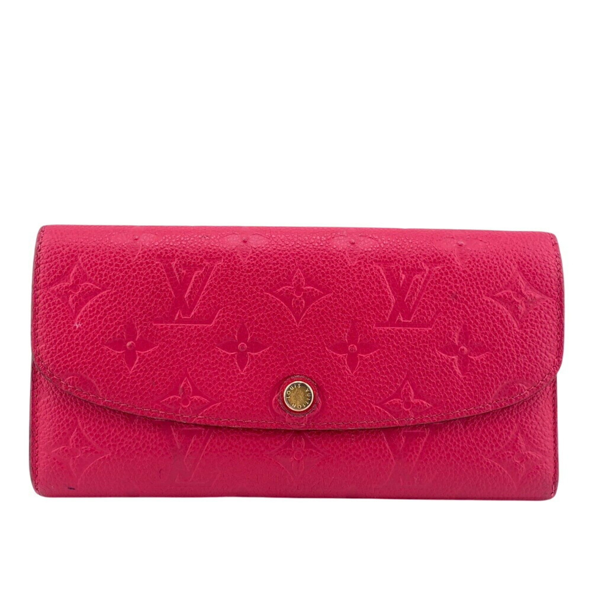 Louis Vuitton Gray Pink Monogram Empreinte Long Wallet (Tri-Fold) (Pre-Owned)