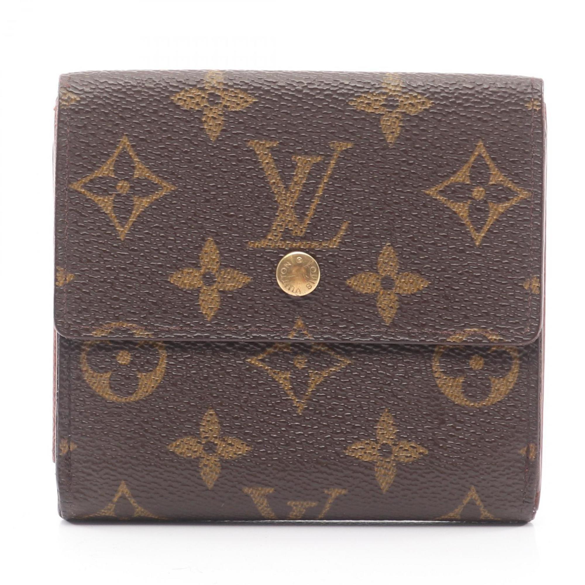 Louis Vuitton Brown Coated Canvas Wallet (Tri-Fold) (Pre-Owned)