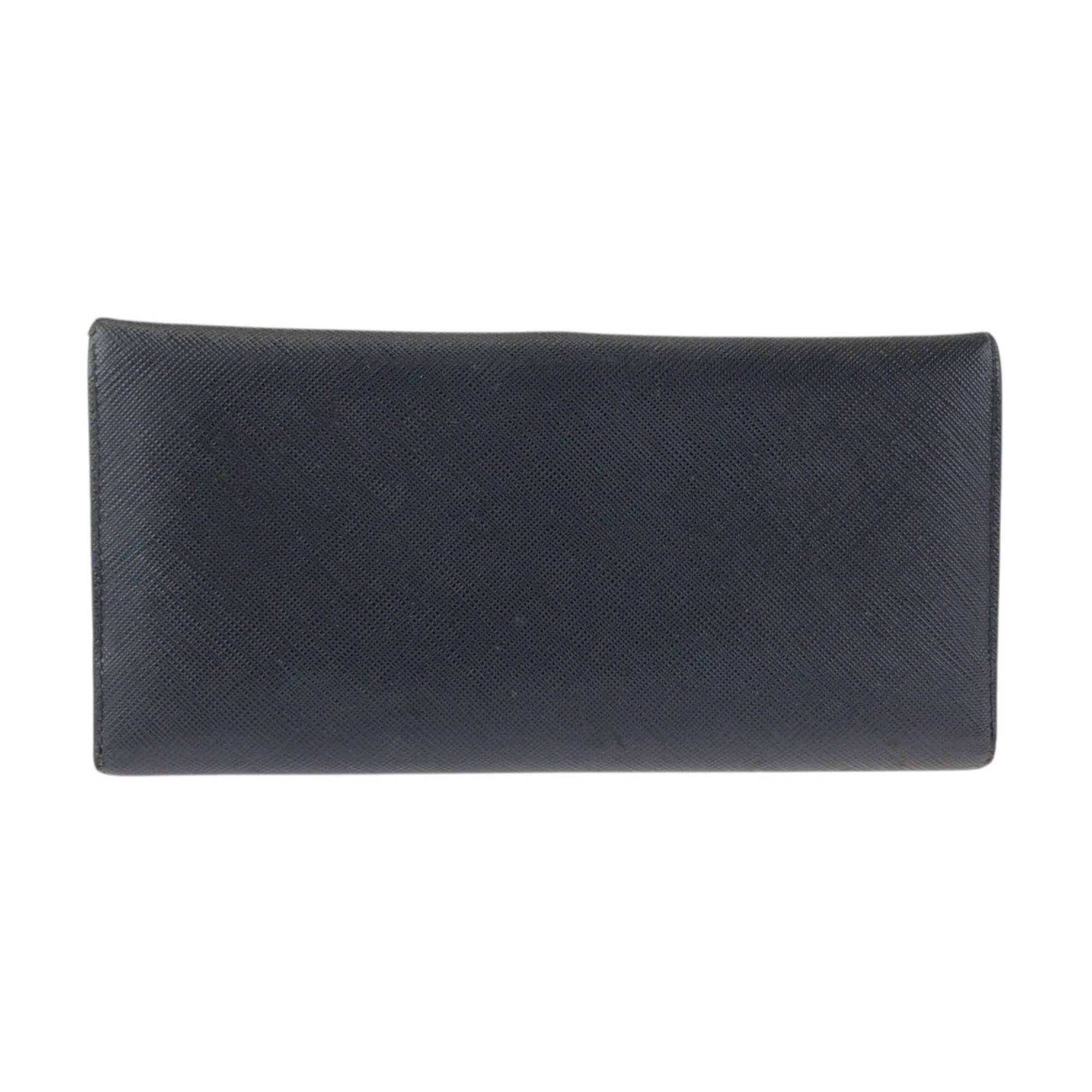 Salvatore Ferragamo Black Leather Long Wallet (Bi-Fold) (Pre-Owned)