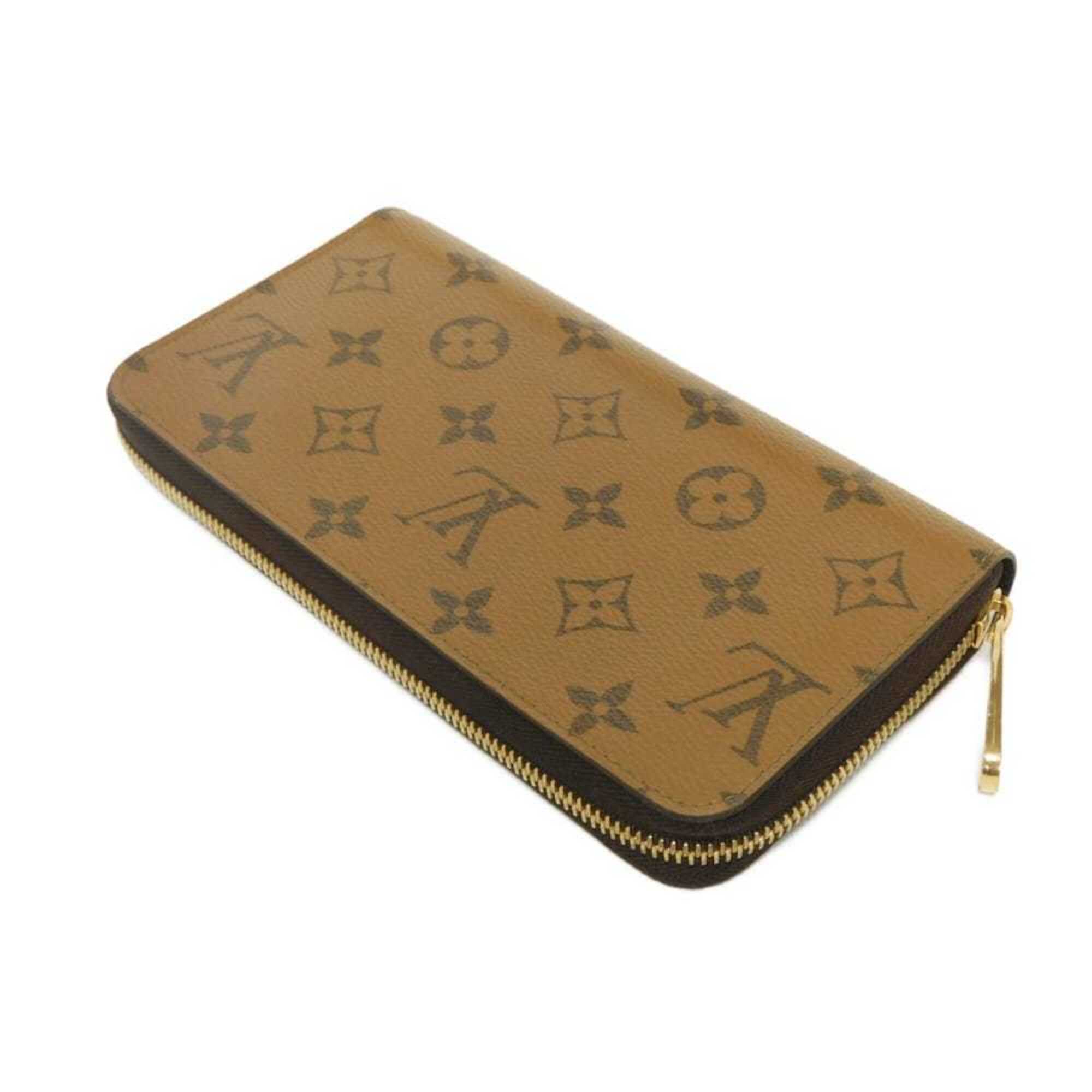 Louis Vuitton Brown Light Brown Monogram Reverse Monogram Reverse Long Wallet (Bi-Fold) (Pre-Owned)